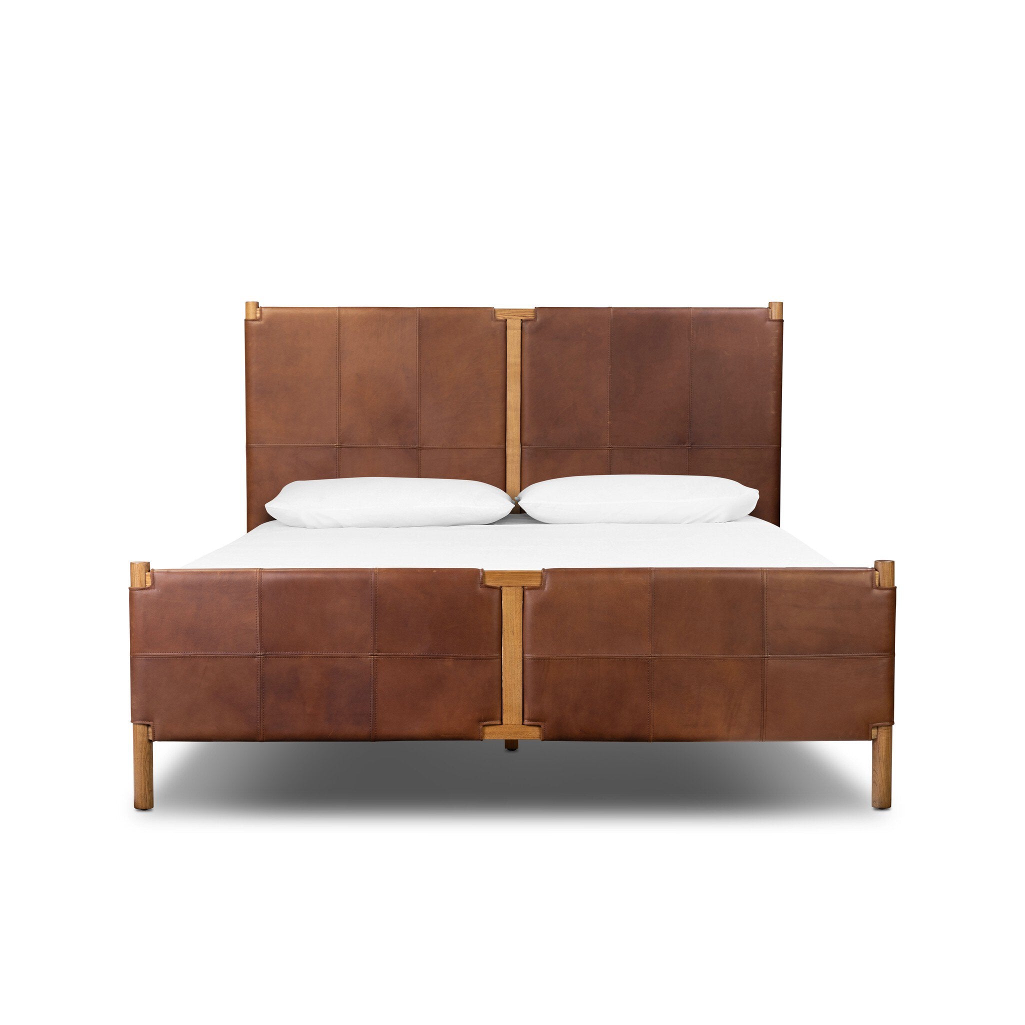 Four Hands Salado Bed — Heirloom Sienna-Natural Ash Veneer-Natural Ash Solid-Cal King