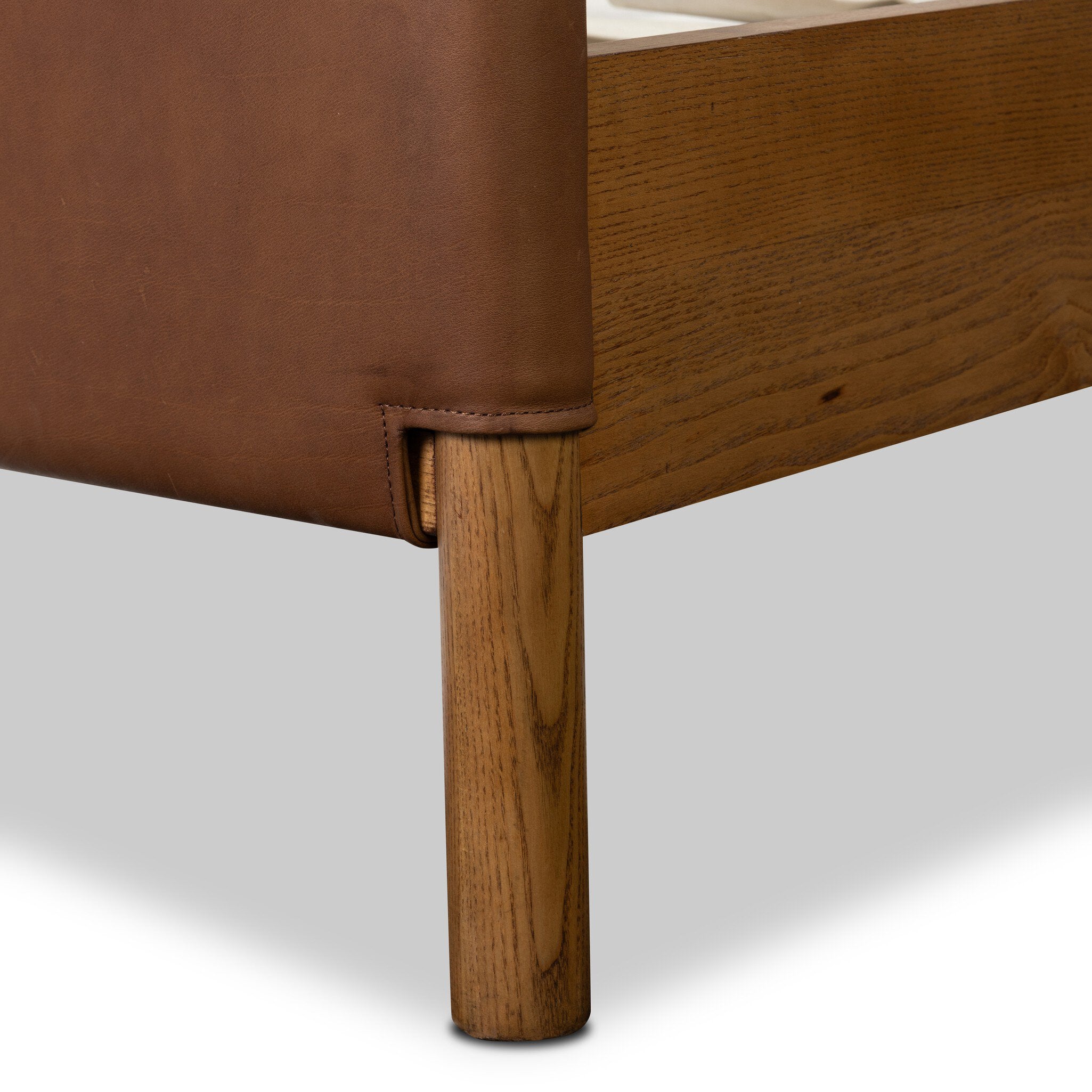 Four Hands Salado Bed — Heirloom Sienna-Natural Ash Veneer-Natural Ash Solid-Twin