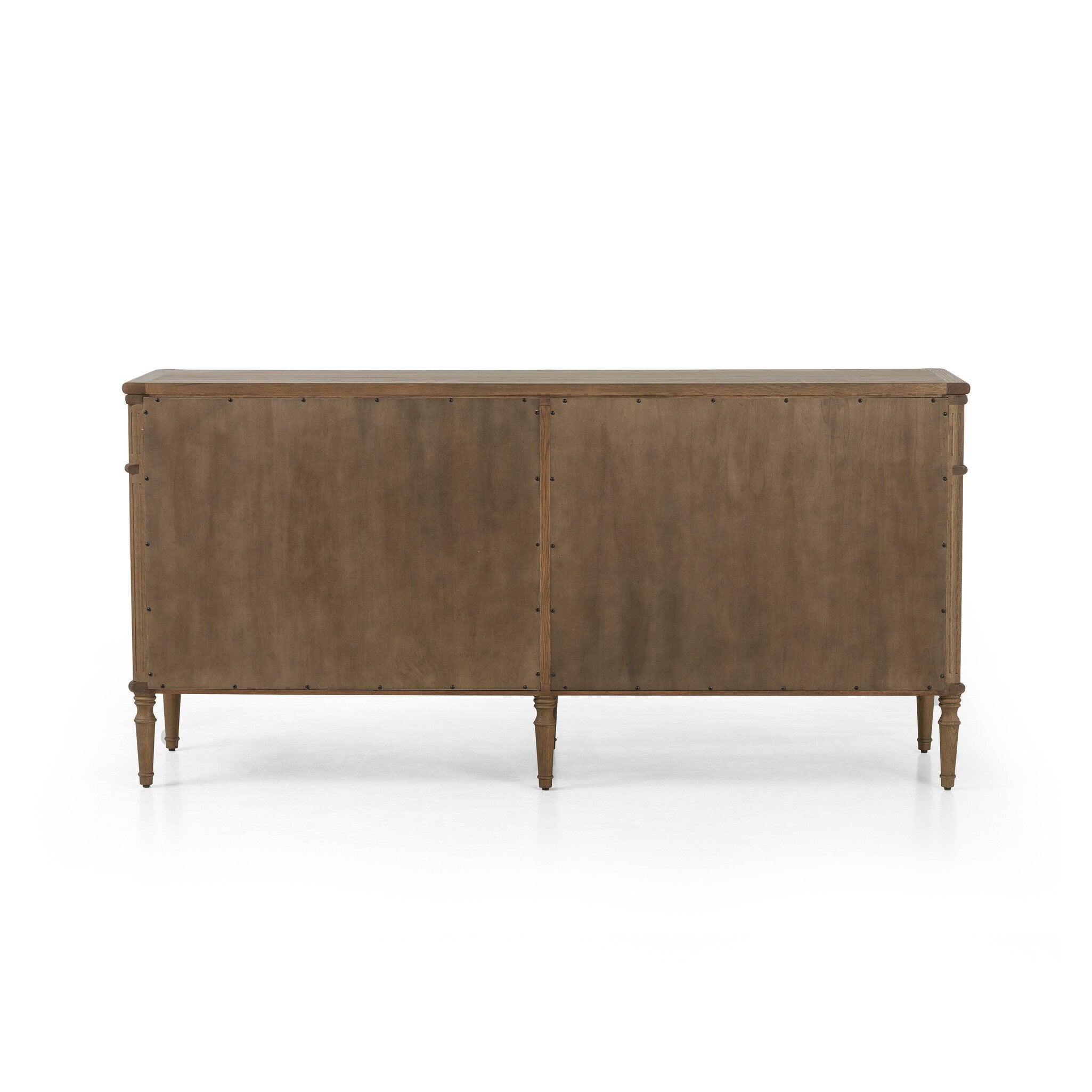 Four Hands Toulouse 6 Drawer Dresser — Toasted Oak-Toasted Oak Veneer-Aged Brass