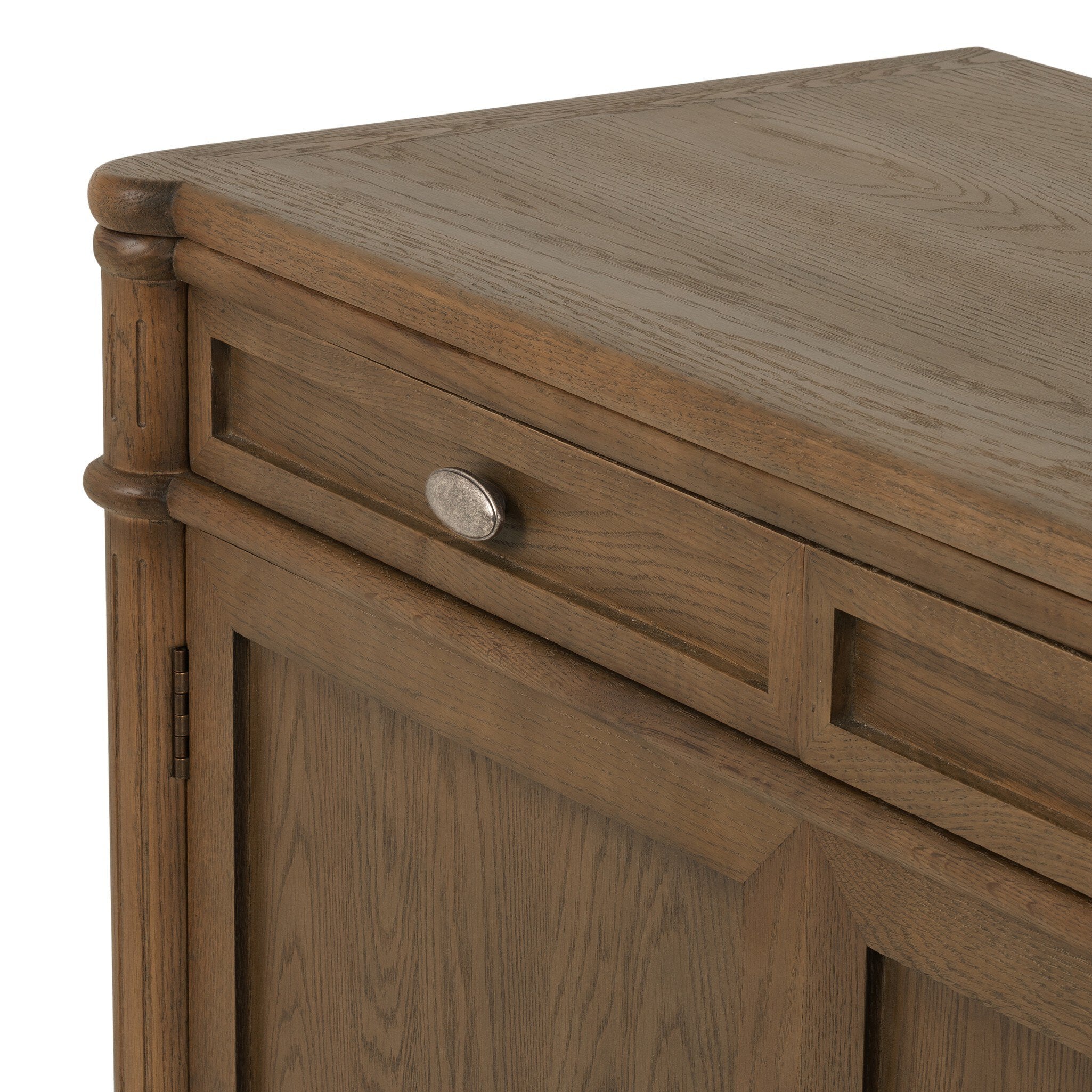 Four Hands Toulouse Sideboard — Toasted Oak Veneer-Toasted Oak-Aged Brass
