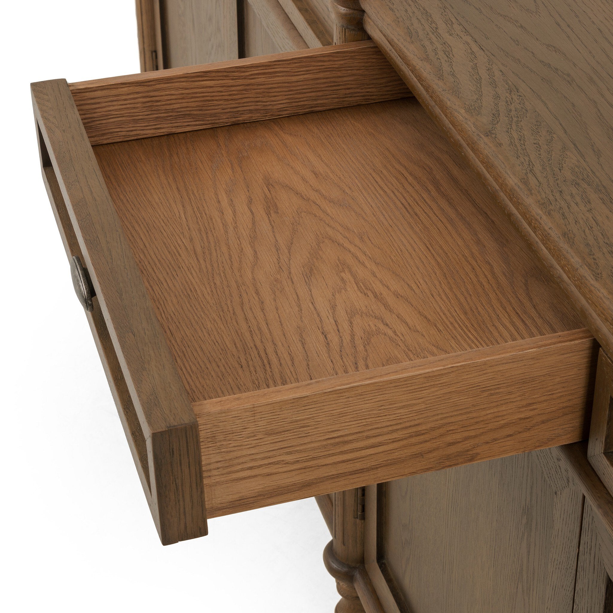 Four Hands Toulouse Sideboard — Toasted Oak Veneer-Toasted Oak-Aged Brass
