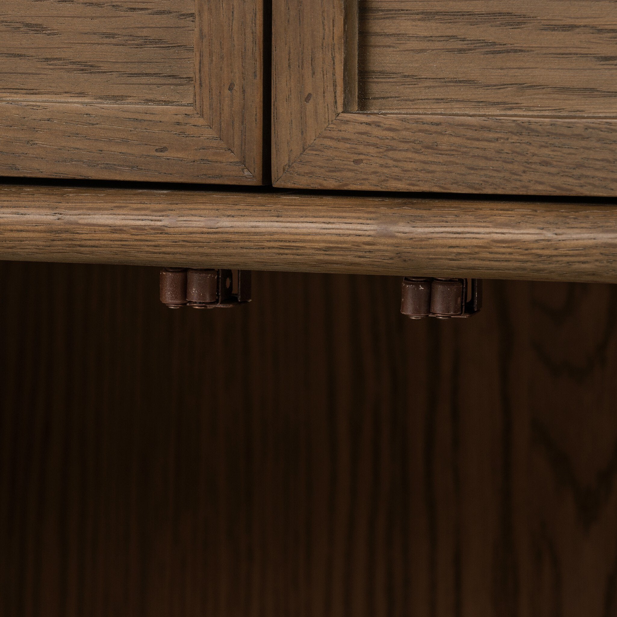 Four Hands Toulouse Sideboard — Toasted Oak Veneer-Toasted Oak-Aged Brass