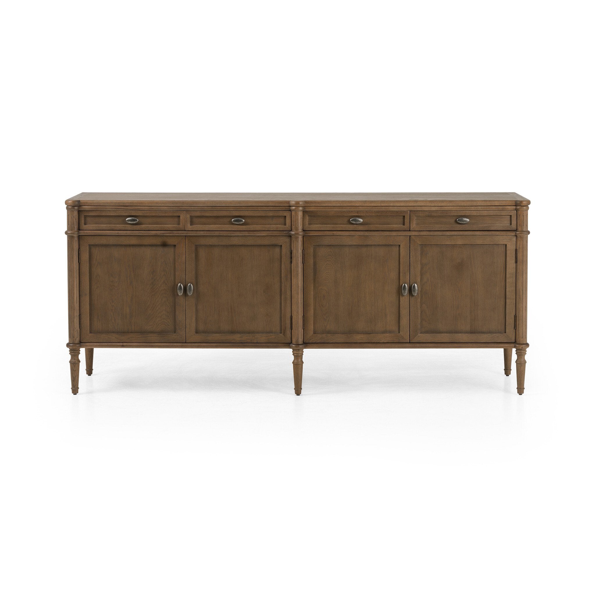 Four Hands Toulouse Sideboard — Toasted Oak Veneer-Toasted Oak-Aged Brass