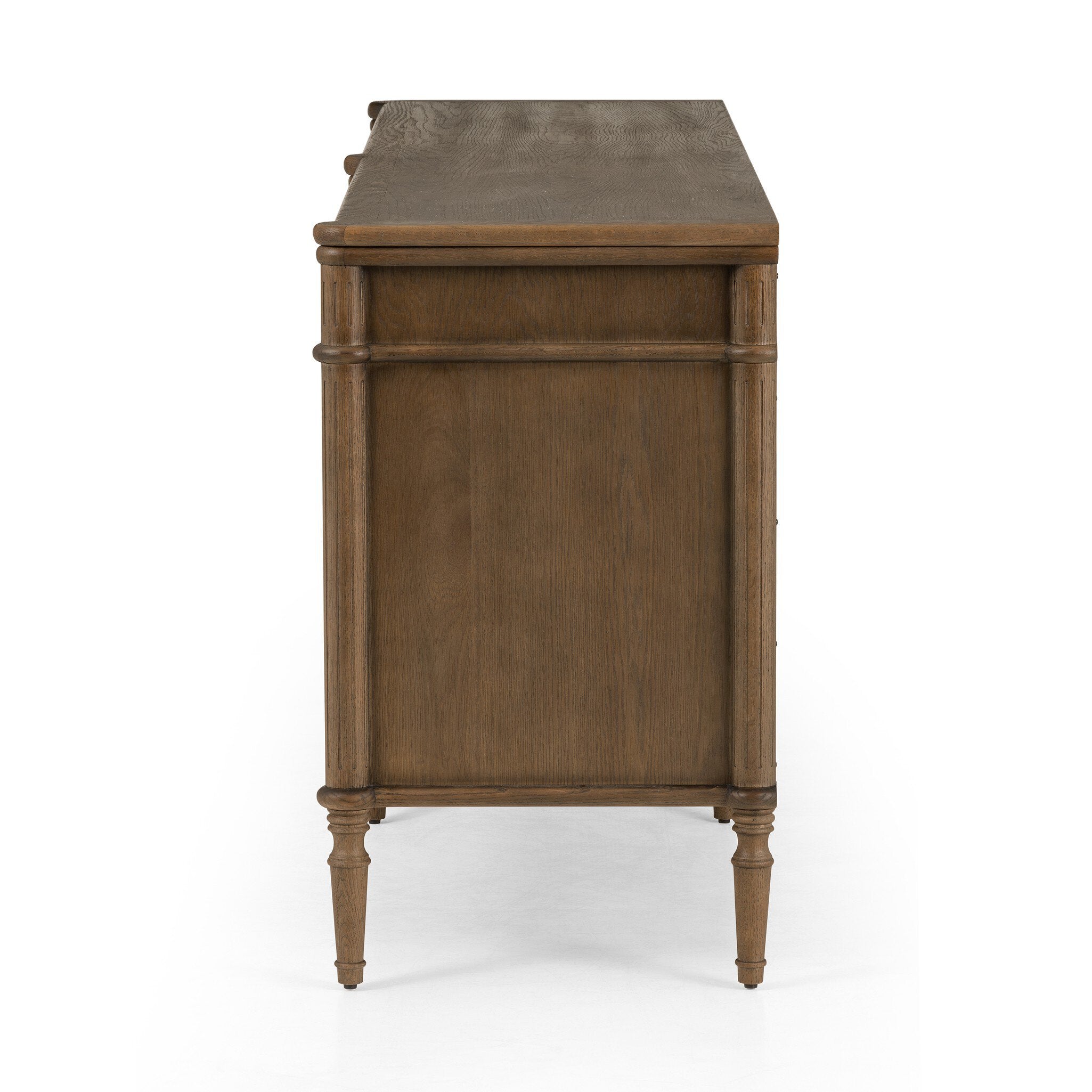 Four Hands Toulouse Sideboard — Toasted Oak Veneer-Toasted Oak-Aged Brass