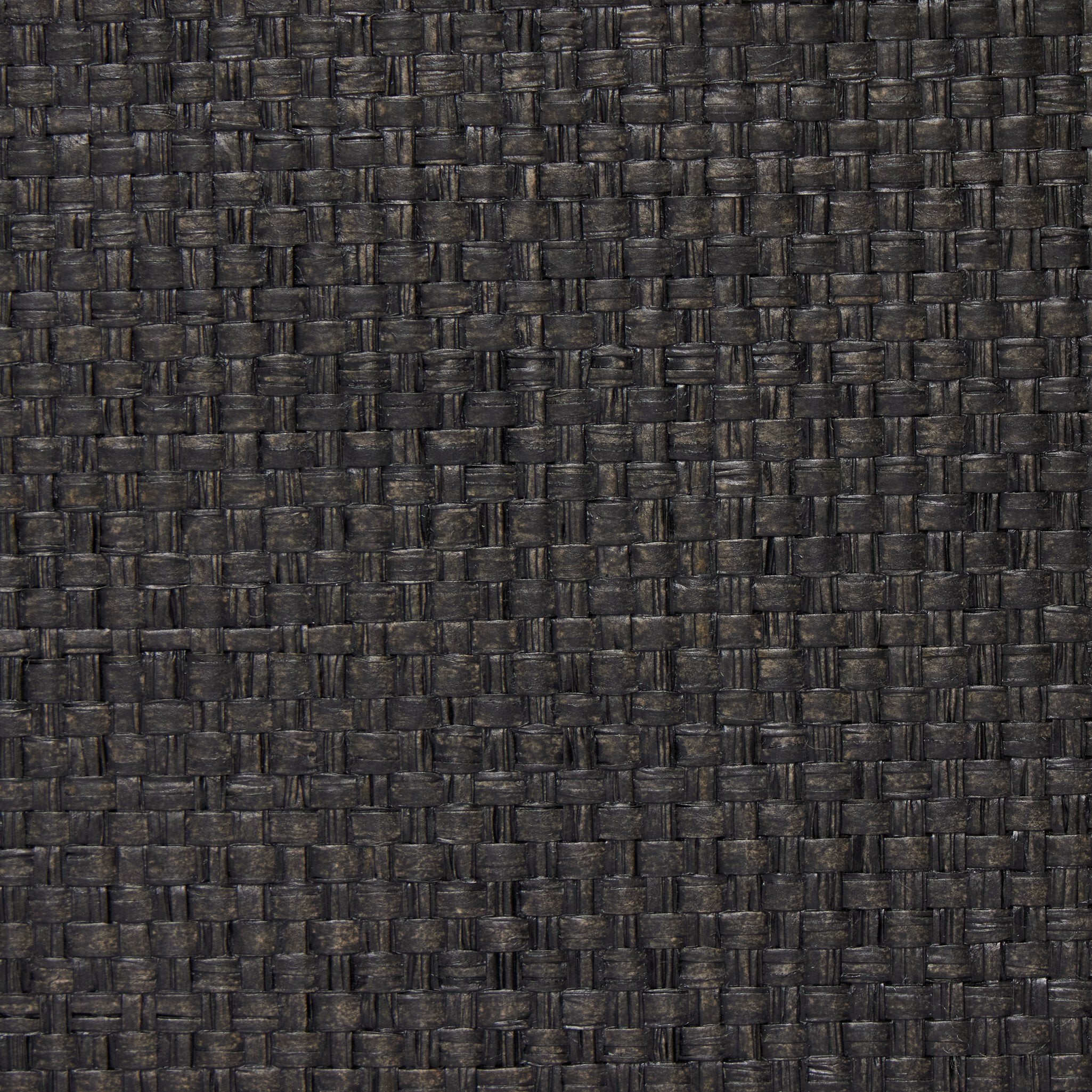 Four Hands Fiona Nightstand — Black Raffia-Russet Mahogany-Light Antique Brass