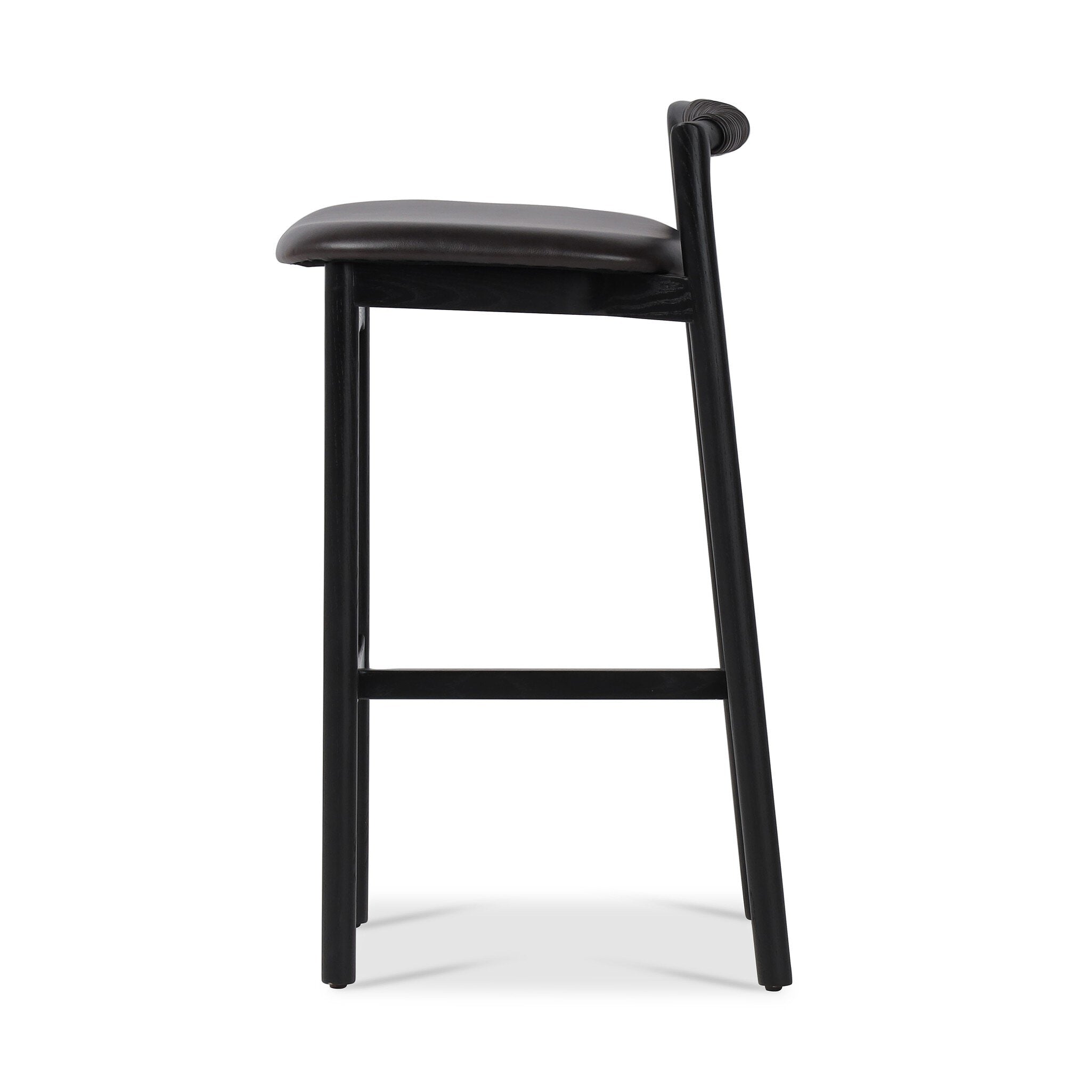 Four Hands Baden Bar + Counter Stool — Sonoma Black-Brushed Ebony-Bar