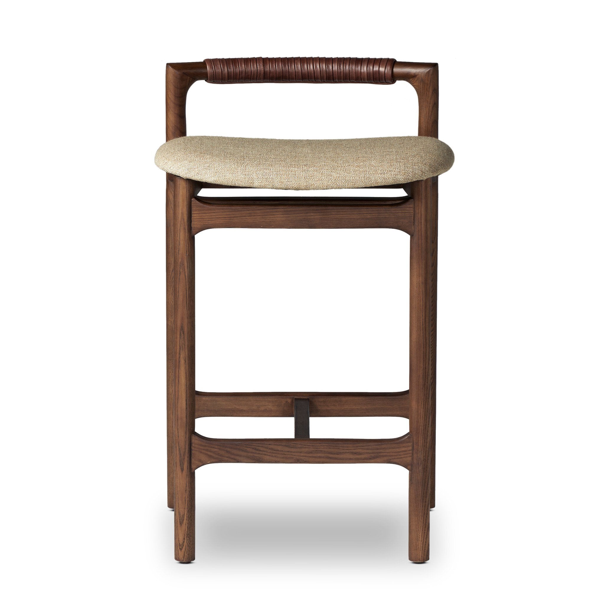 Four Hands Baden Bar + Counter Stool — Alcala Wheat-Sienna Brown-Sonoma Coco-Counter