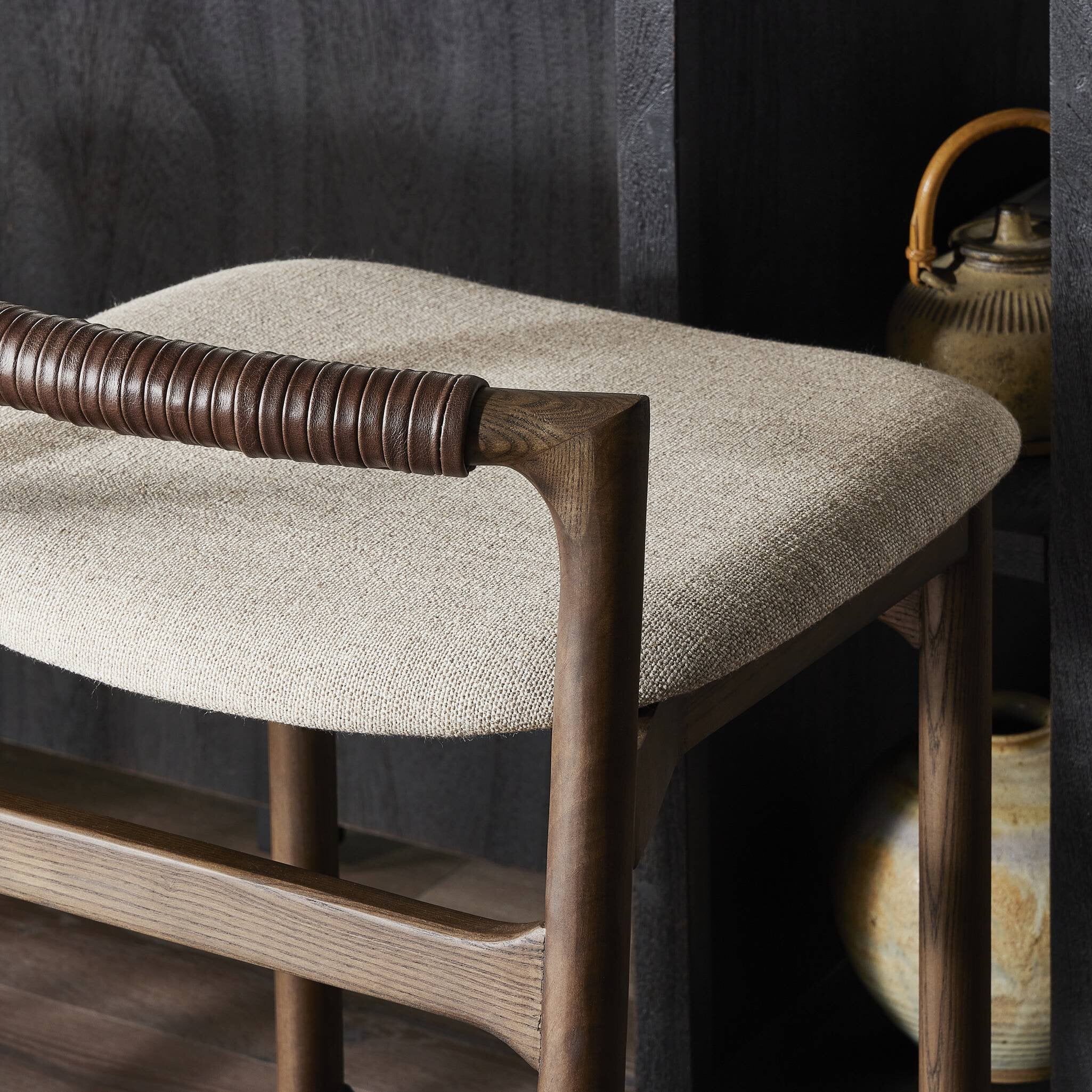 Four Hands Baden Bar + Counter Stool — Alcala Wheat-Sienna Brown-Sonoma Coco-Bar