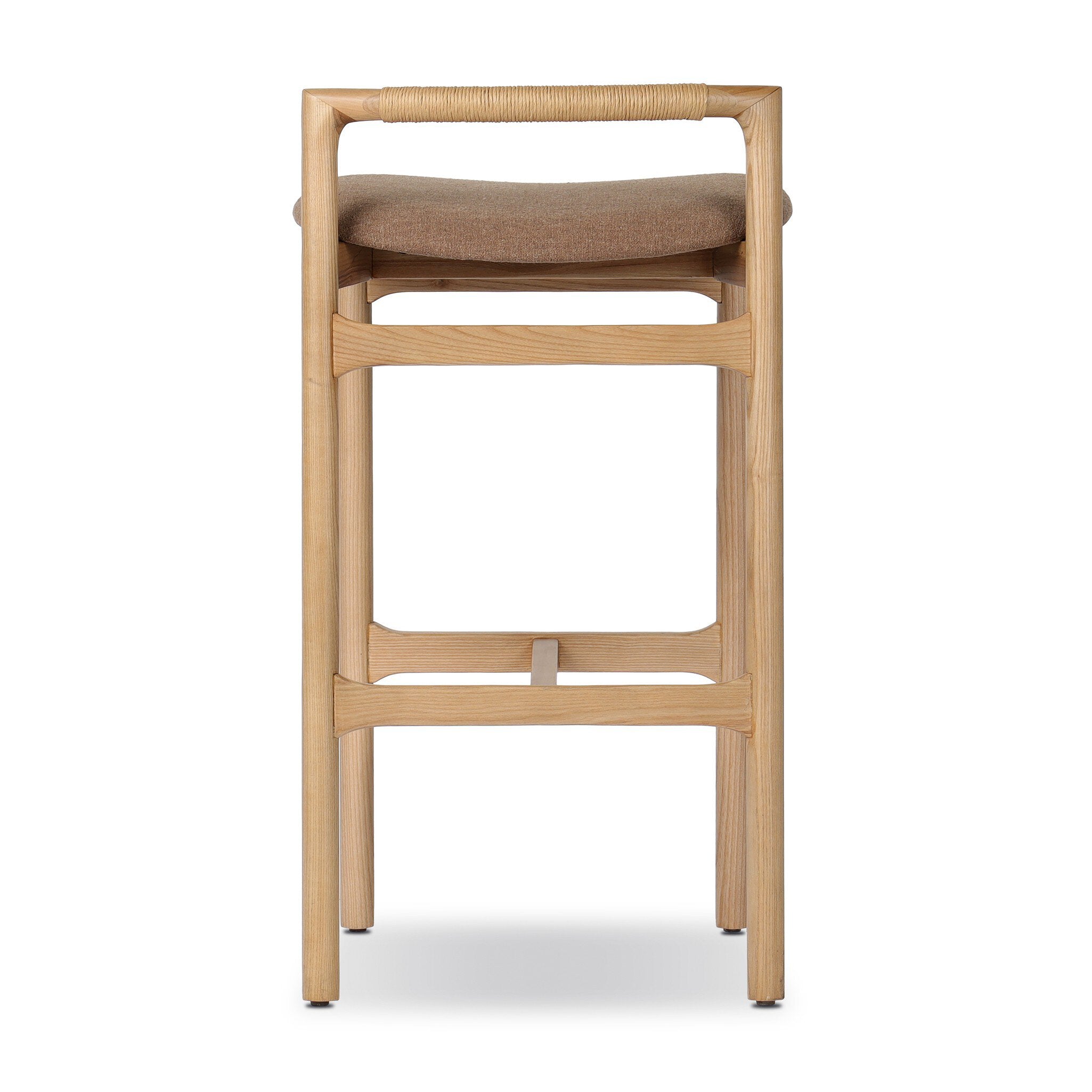 Four Hands Baden Bar + Counter Stool — Toasted Ash-Natural Paper Cord-Antwerp Cafe-Bar