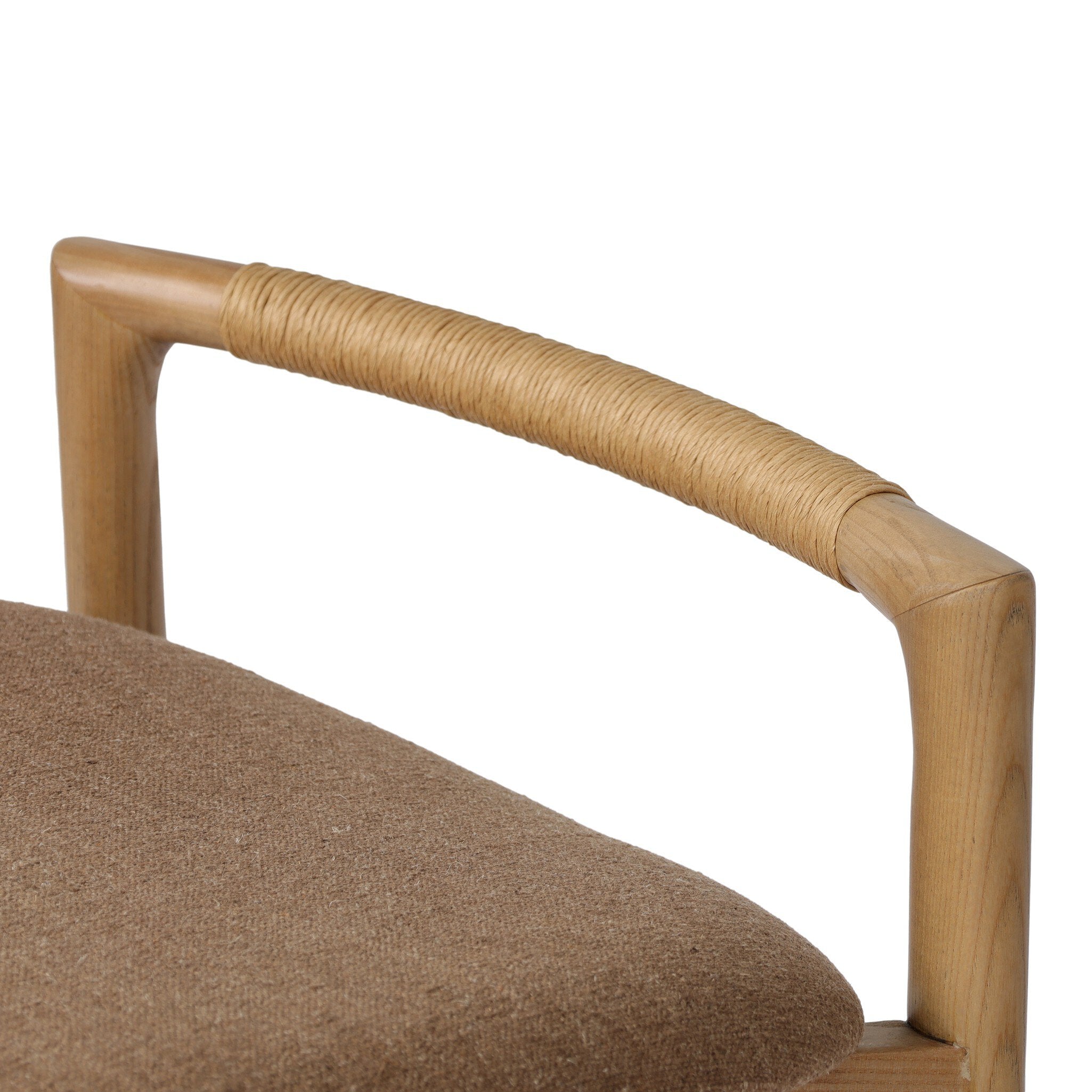Four Hands Baden Bar + Counter Stool — Toasted Ash-Natural Paper Cord-Antwerp Cafe-Bar