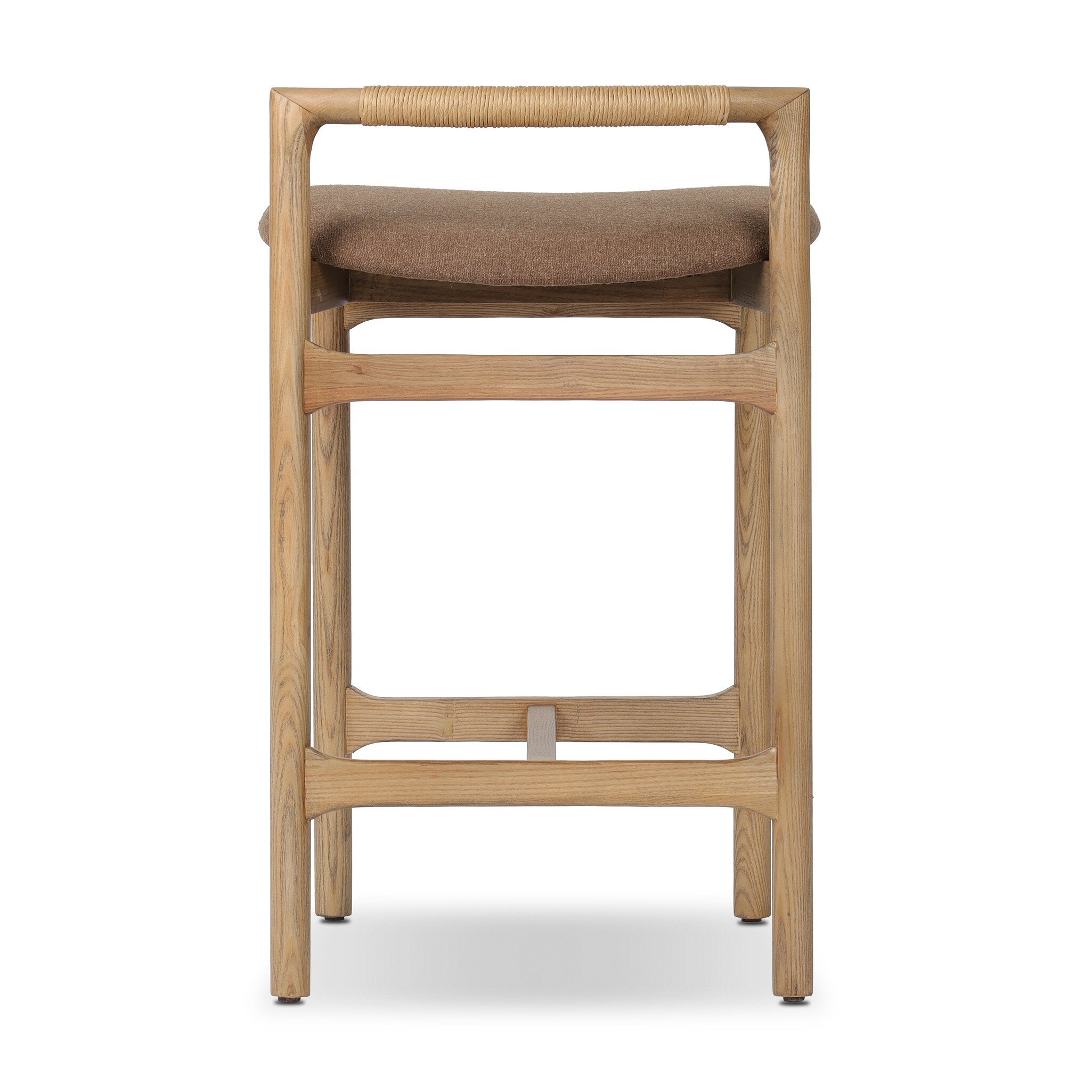 Four Hands Baden Bar + Counter Stool — Toasted Ash-Natural Paper Cord-Antwerp Cafe-Counter