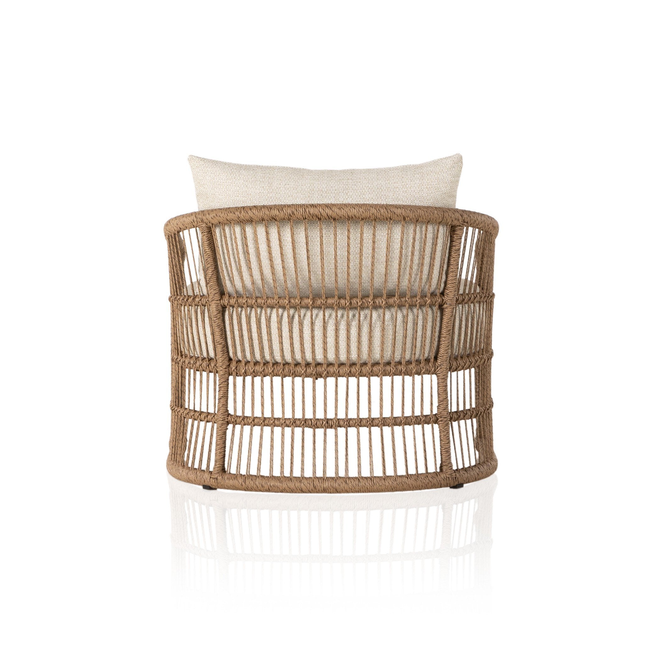 Four Hands Montecito Outdoor Chair — Faux Dark Hyacinth-Faye Sand