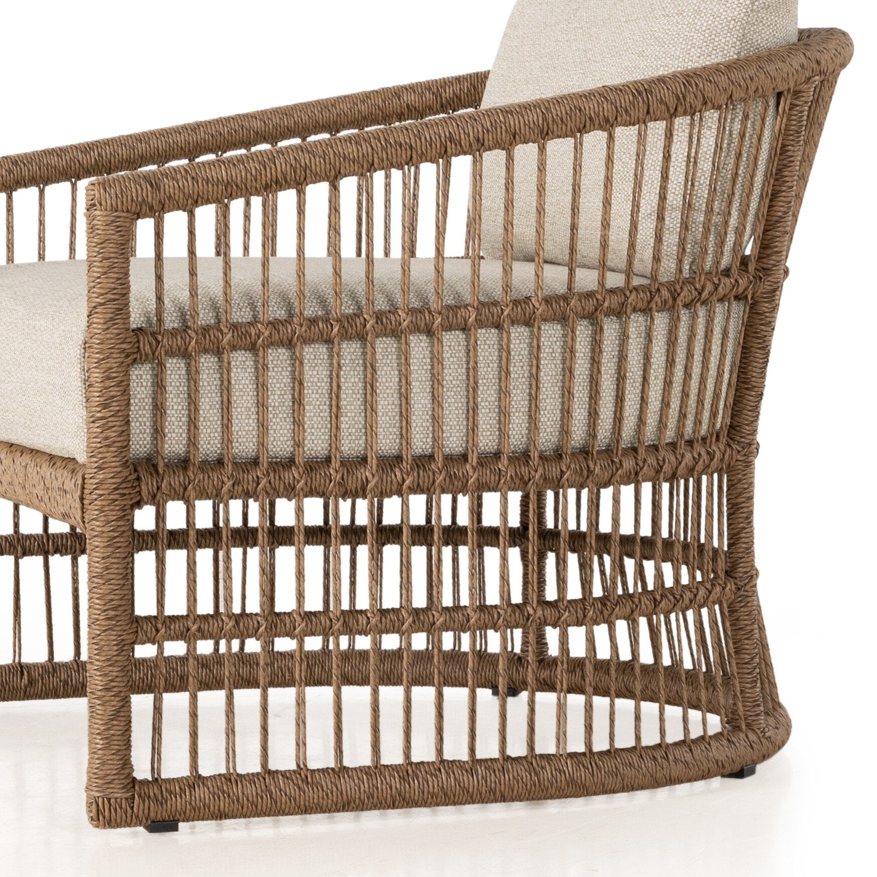 Four Hands Montecito Outdoor Chair — Faux Dark Hyacinth-Faye Sand