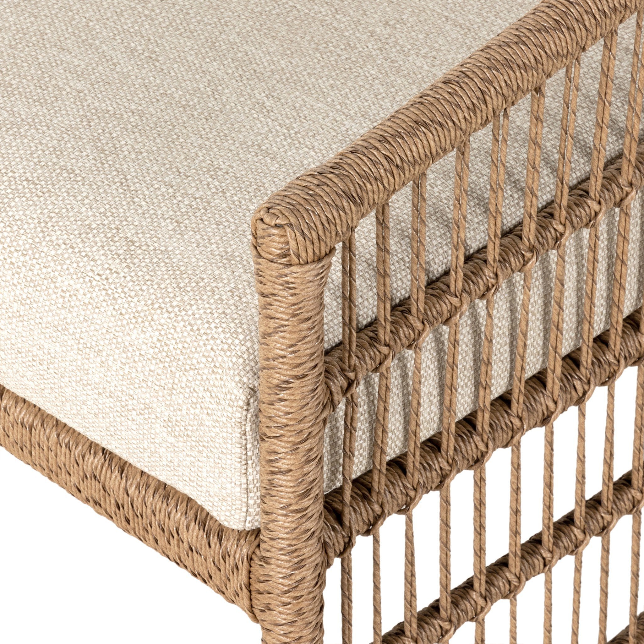Four Hands Montecito Outdoor Chair — Faux Dark Hyacinth-Faye Sand