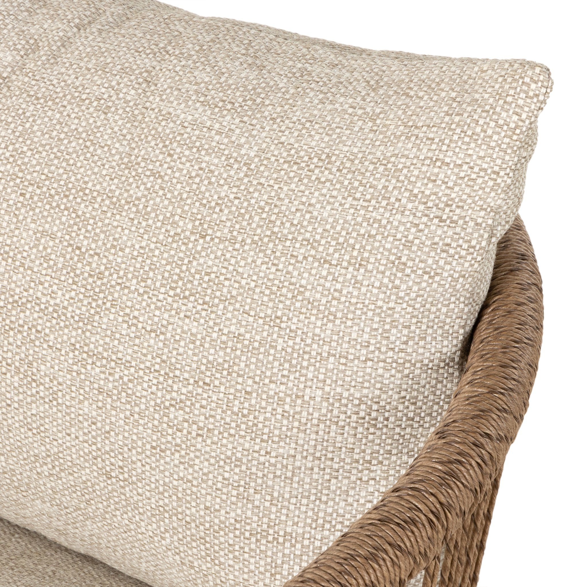 Four Hands Montecito Outdoor Chair — Faux Dark Hyacinth-Faye Sand