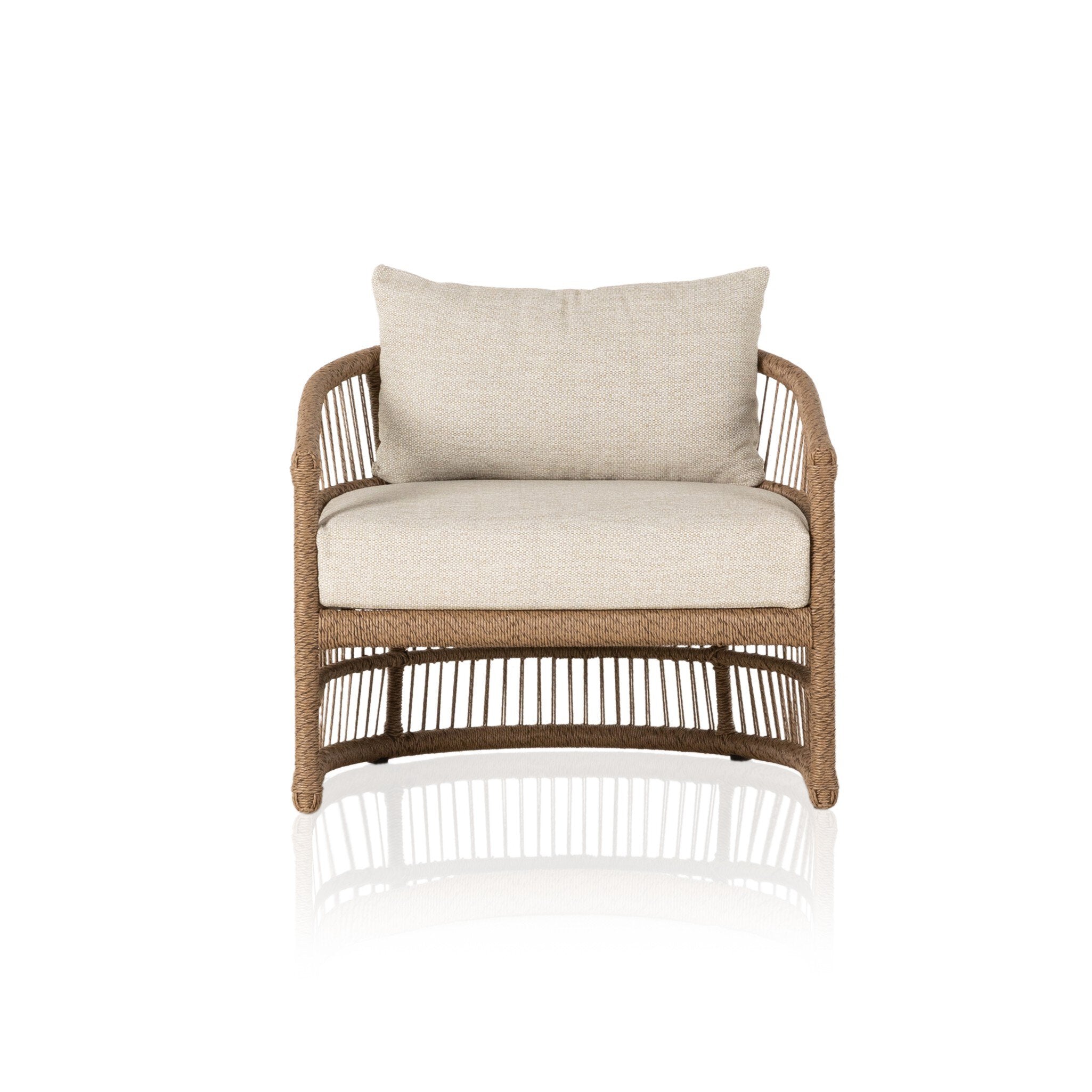 Four Hands Montecito Outdoor Chair — Faux Dark Hyacinth-Faye Sand
