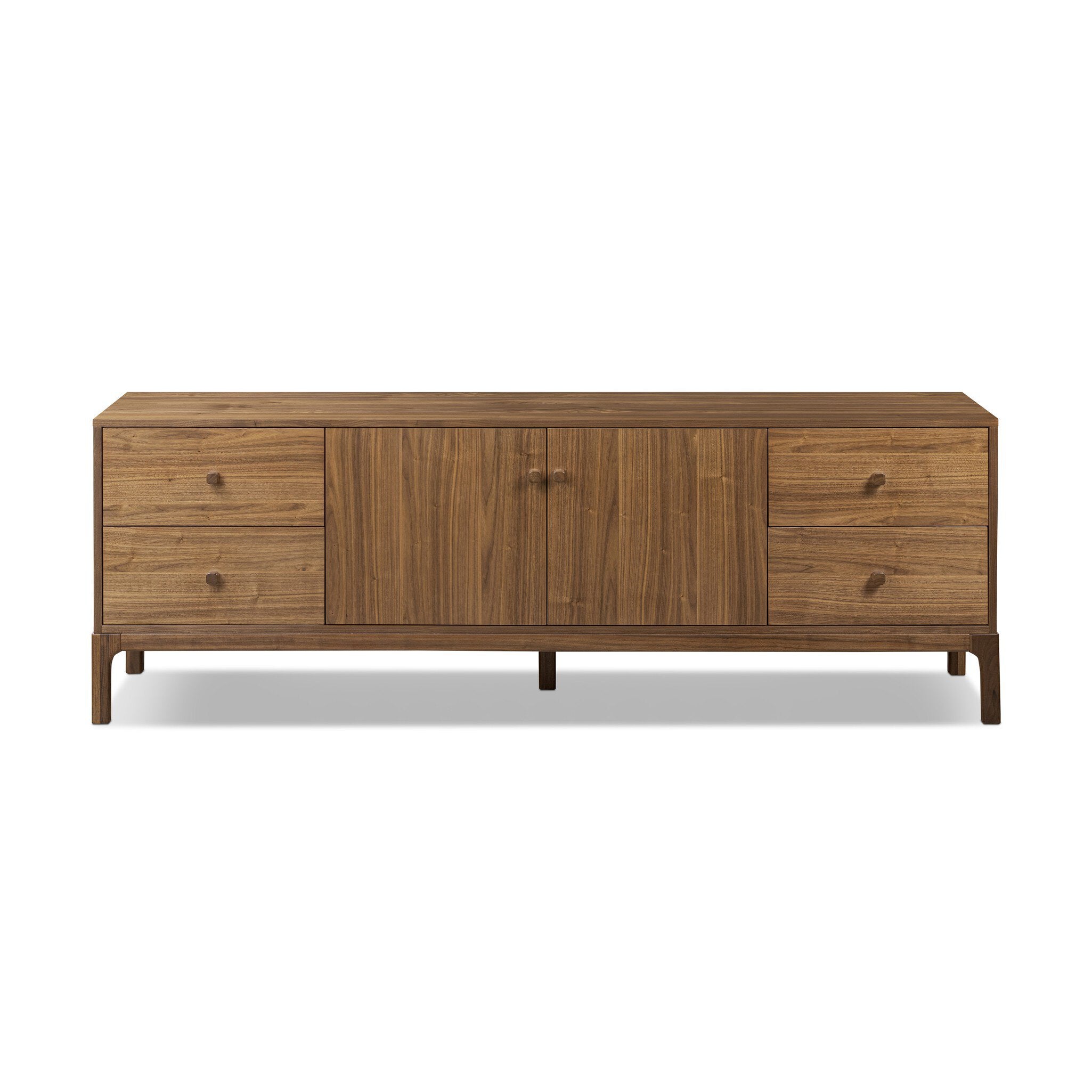 Four Hands Arturo Media Console — Natural Walnut-Natural Walnut Veneer