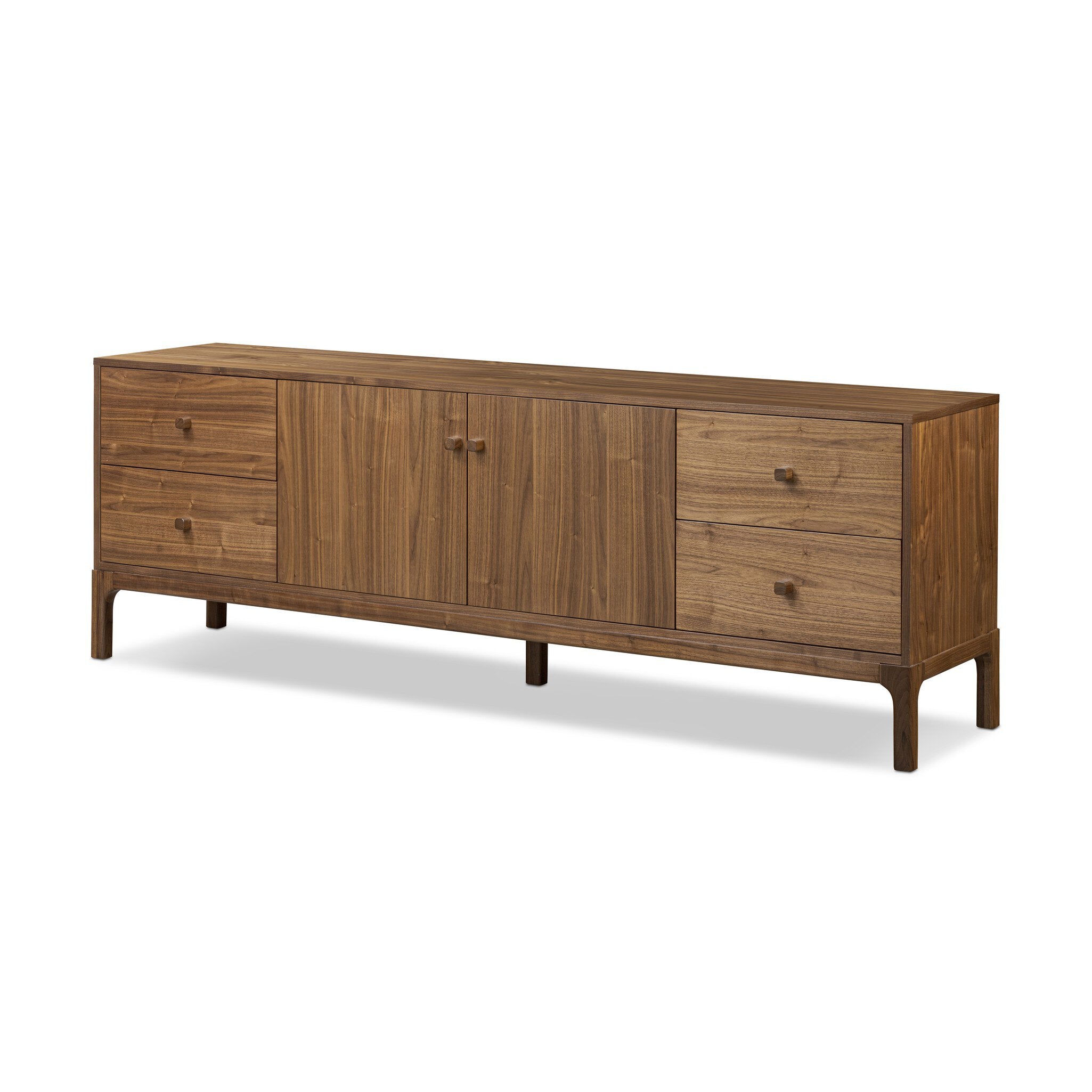 Four Hands Arturo Media Console — Natural Walnut-Natural Walnut Veneer