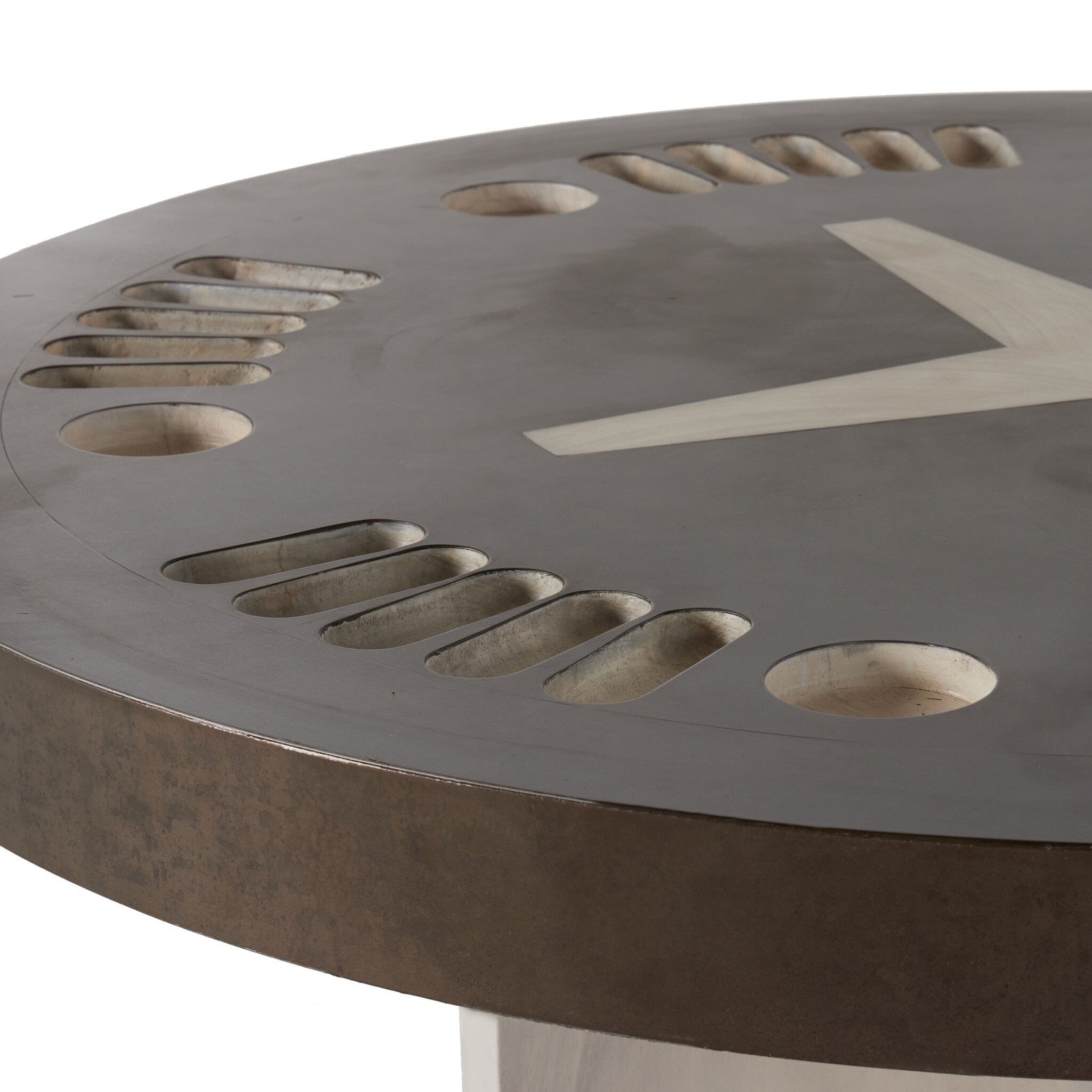 Four Hands Poker Table — Bleached Guanacaste-Aged Metal