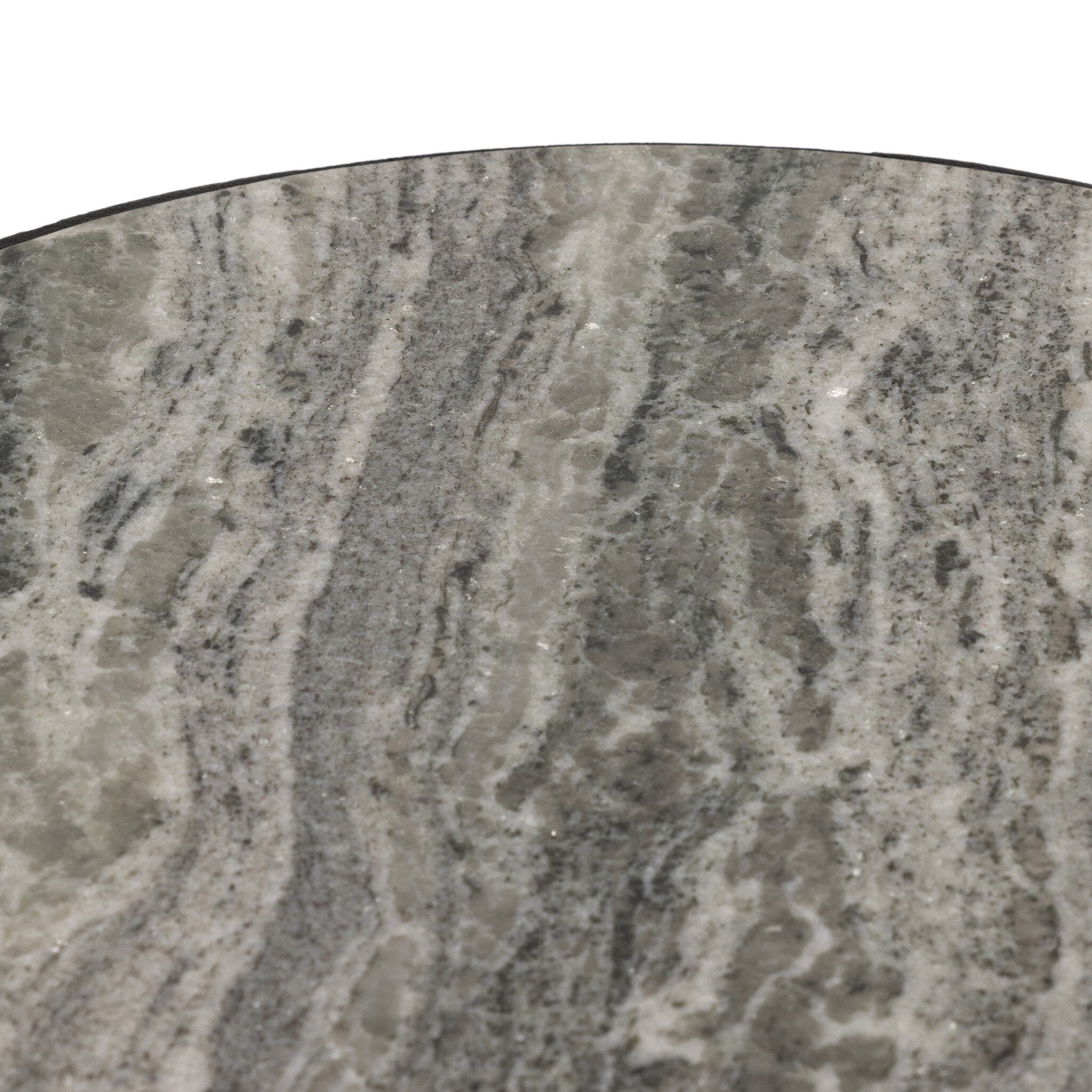 Four Hands Corbett End Table — River Grey Marble-Hammered Grey
