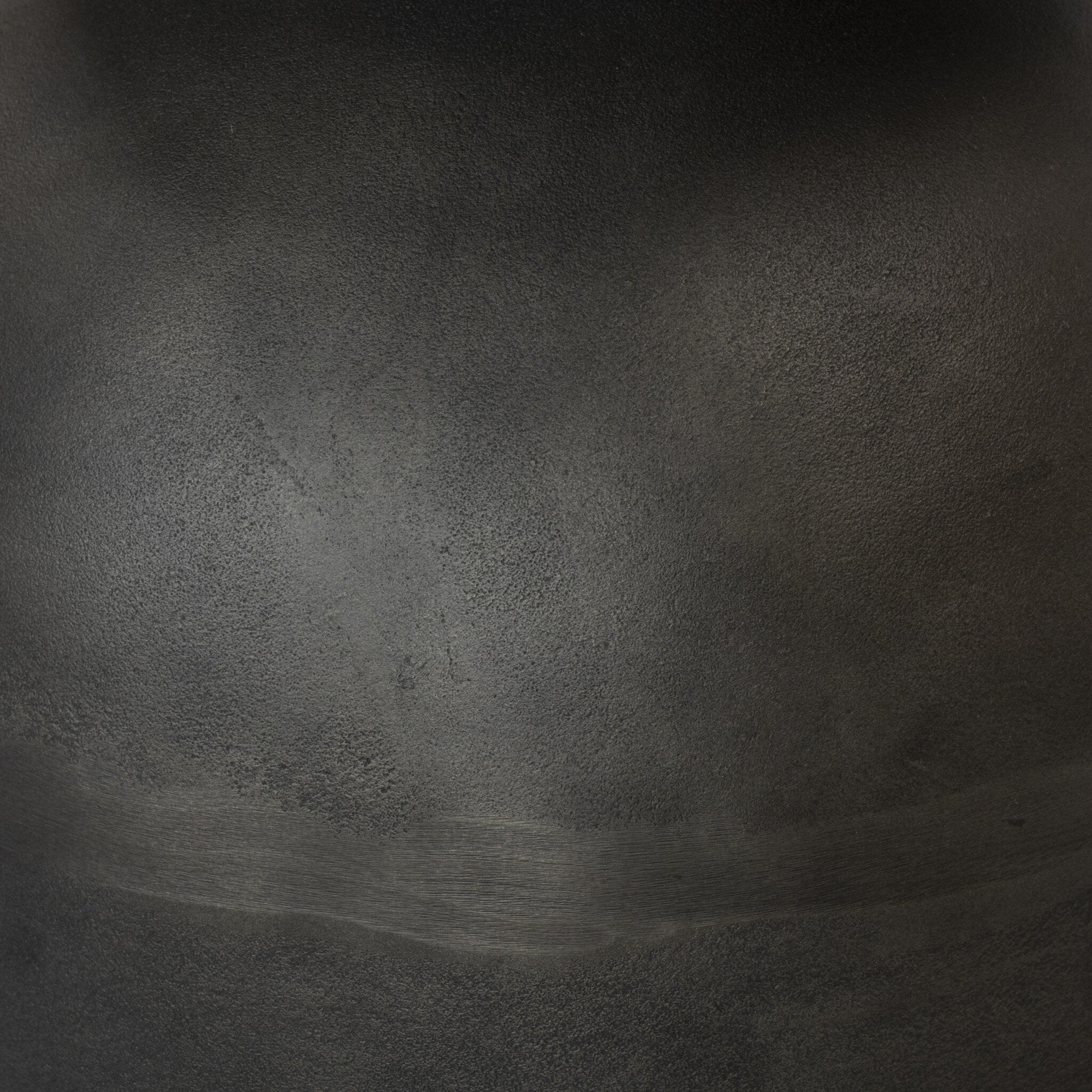 Four Hands Corbett End Table — Polished Black Marble-Hammered Grey