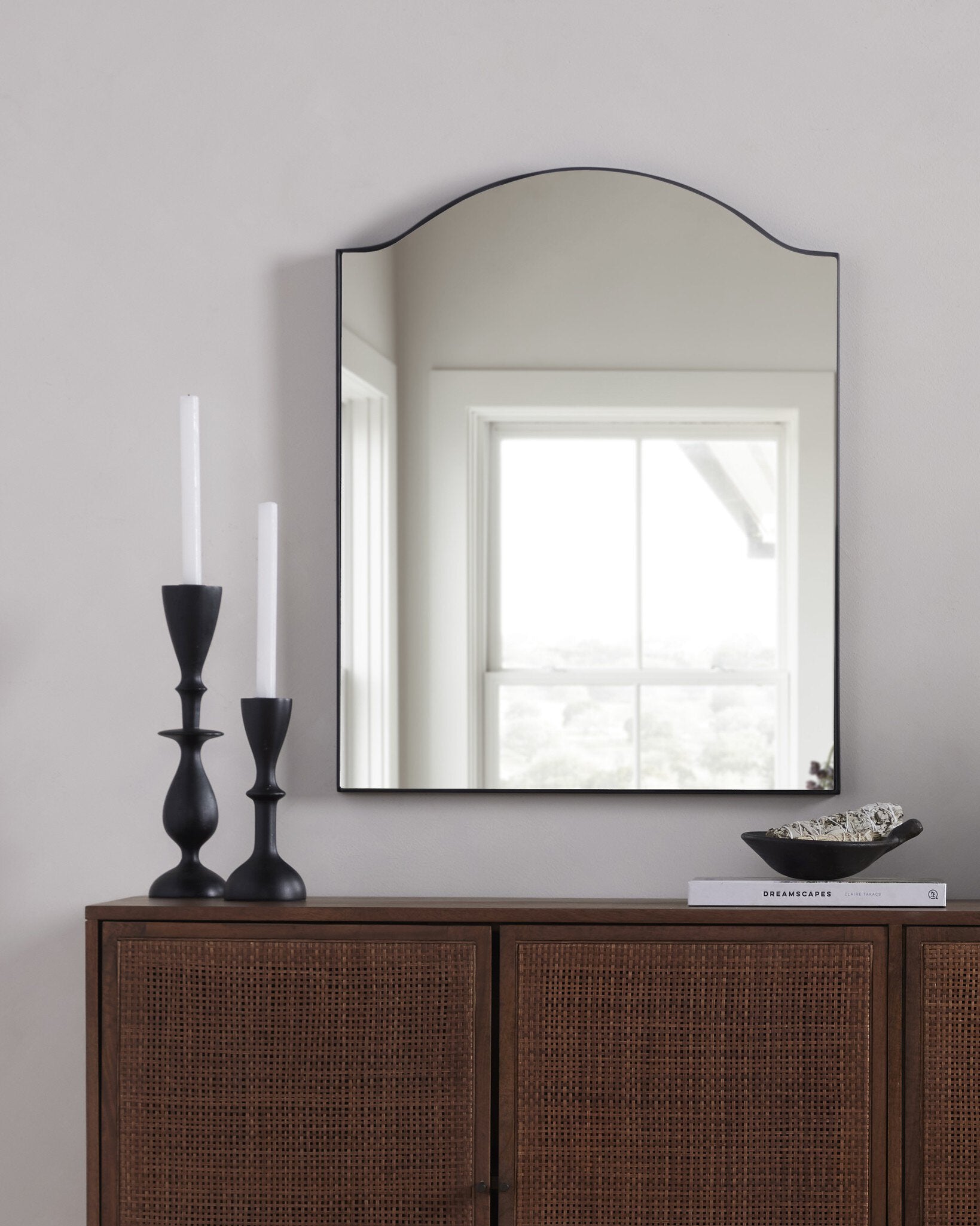 Four Hands Jacques Small Mirror — Gunmetal-Mirror
