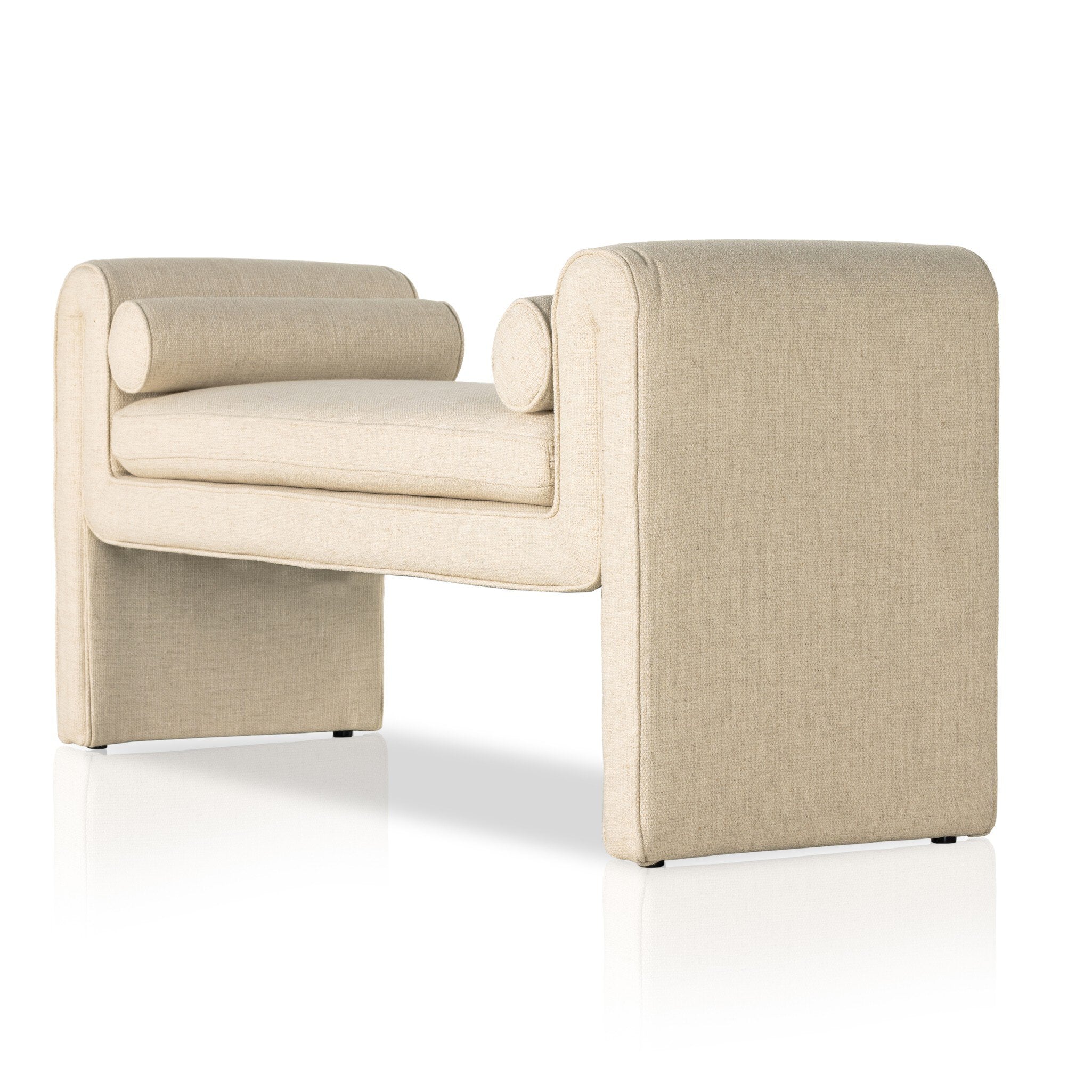 Four Hands Mitchell Accent Bench — Thames Cream