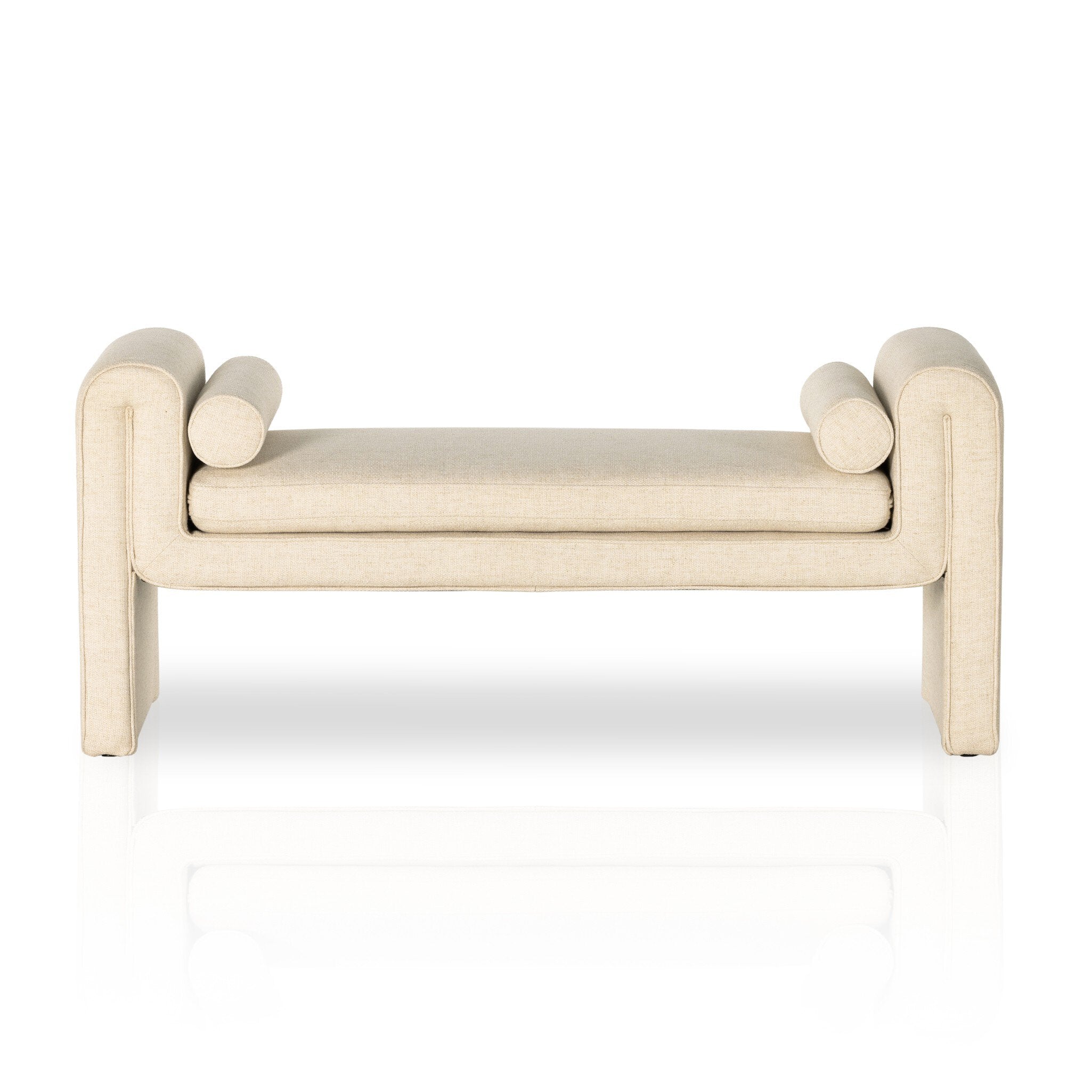 Four Hands Mitchell Accent Bench — Thames Cream