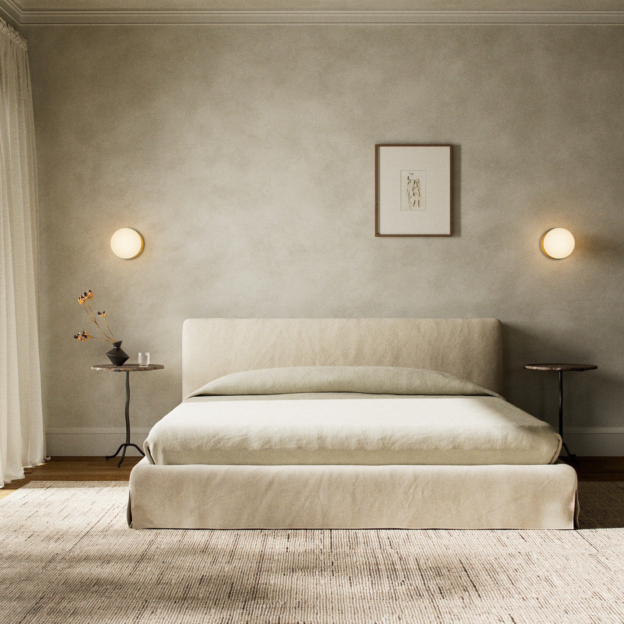 Four Hands Aidan Slipcover Bed — Brussels Natural-King