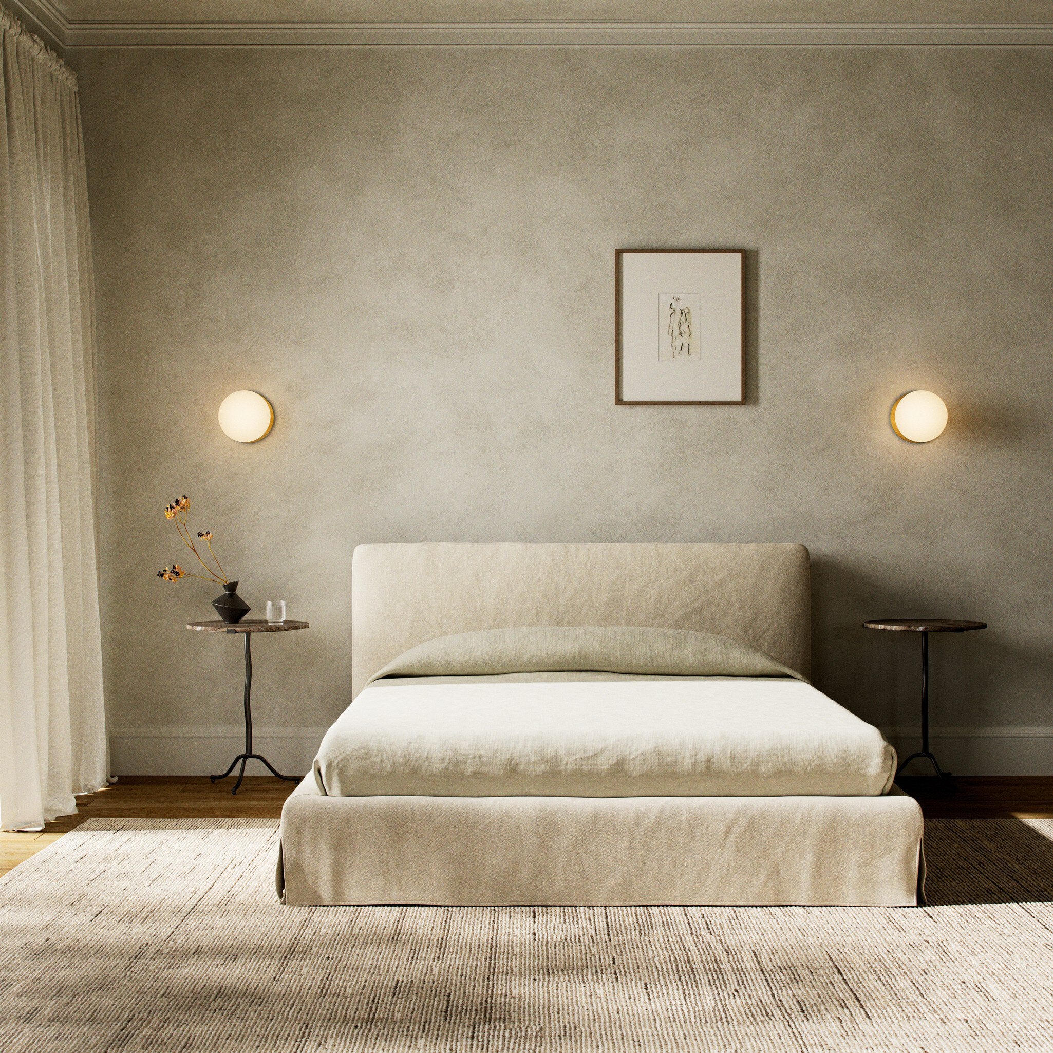 Four Hands Aidan Slipcover Bed — Brussels Natural-King