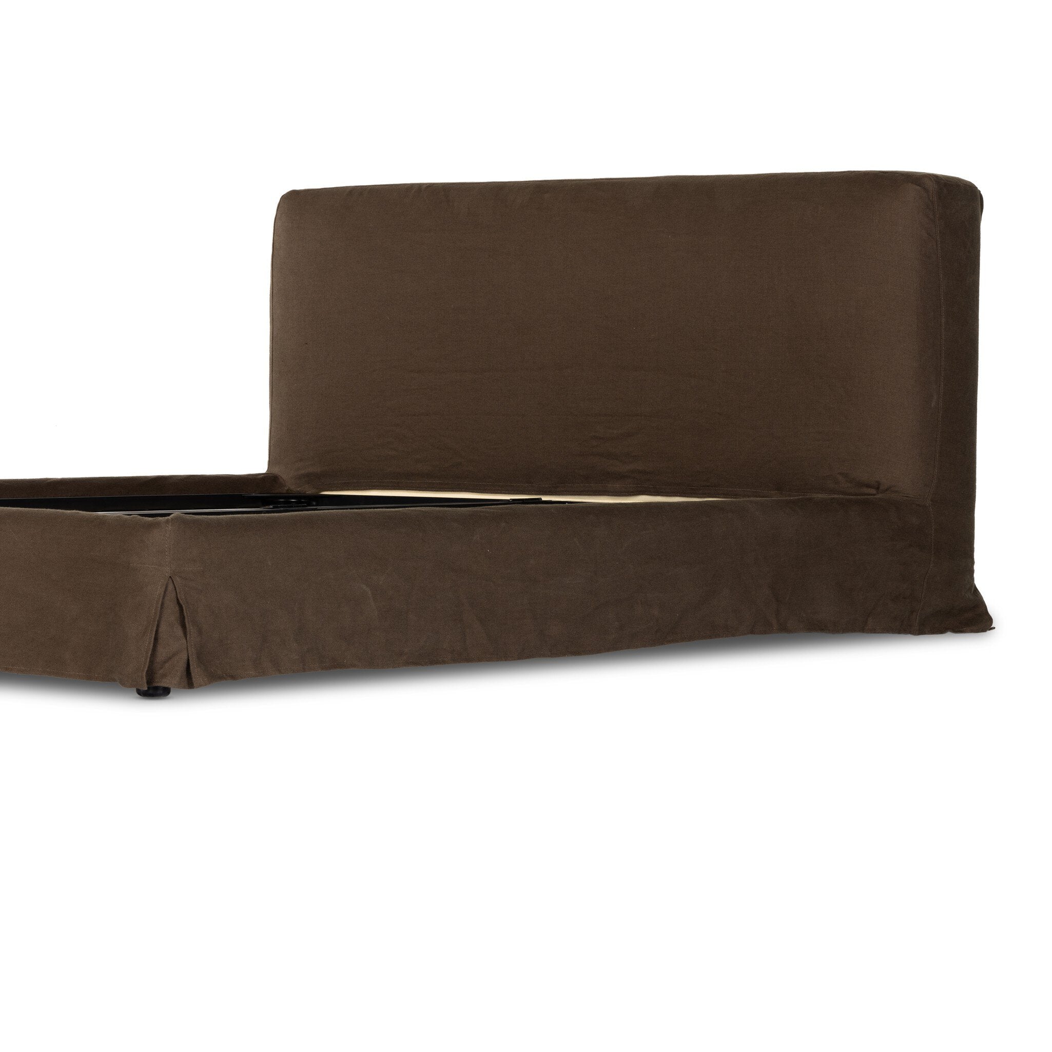 Four Hands Aidan Slipcover Bed — Brussels Coffee-King