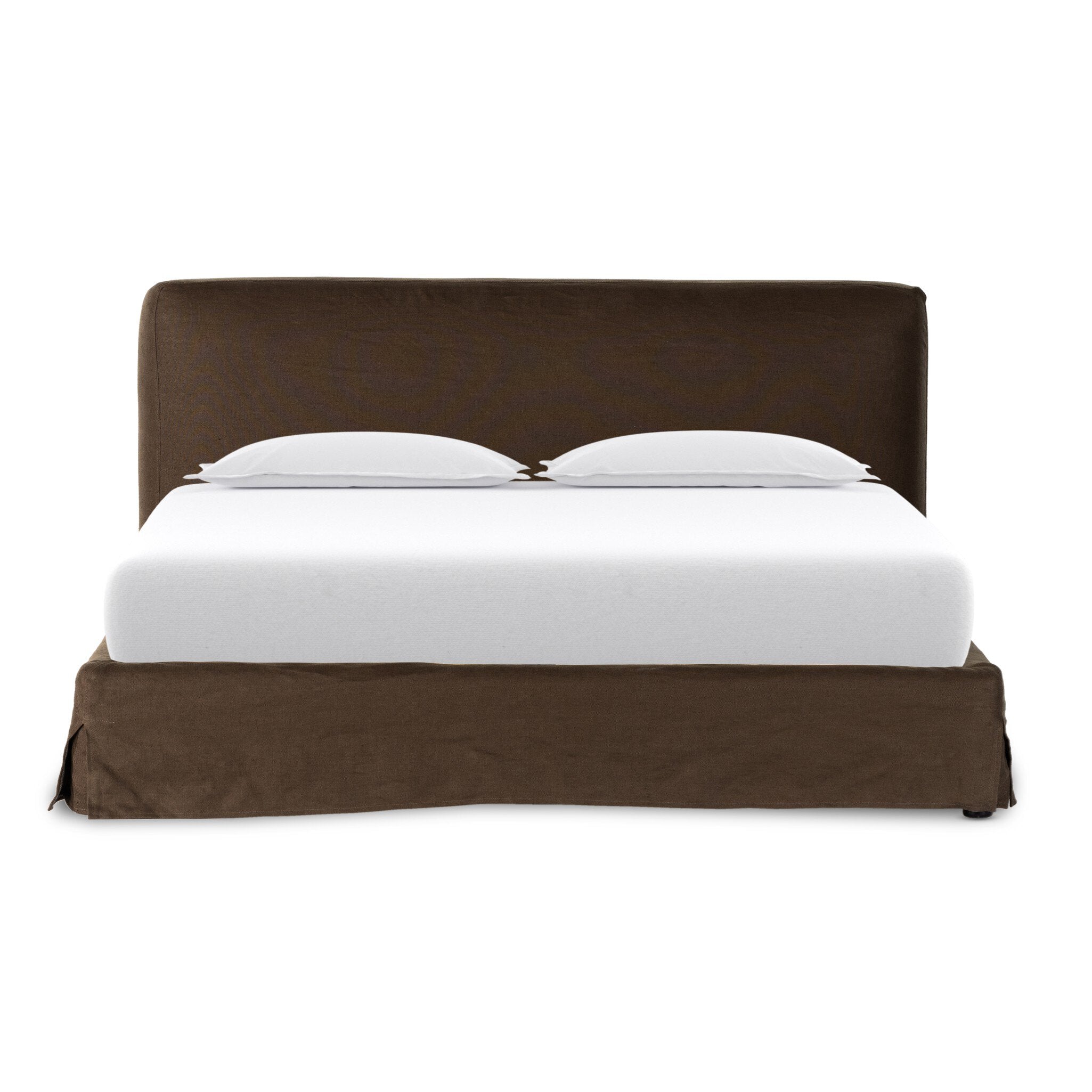 Four Hands Aidan Slipcover Bed — Brussels Coffee-King