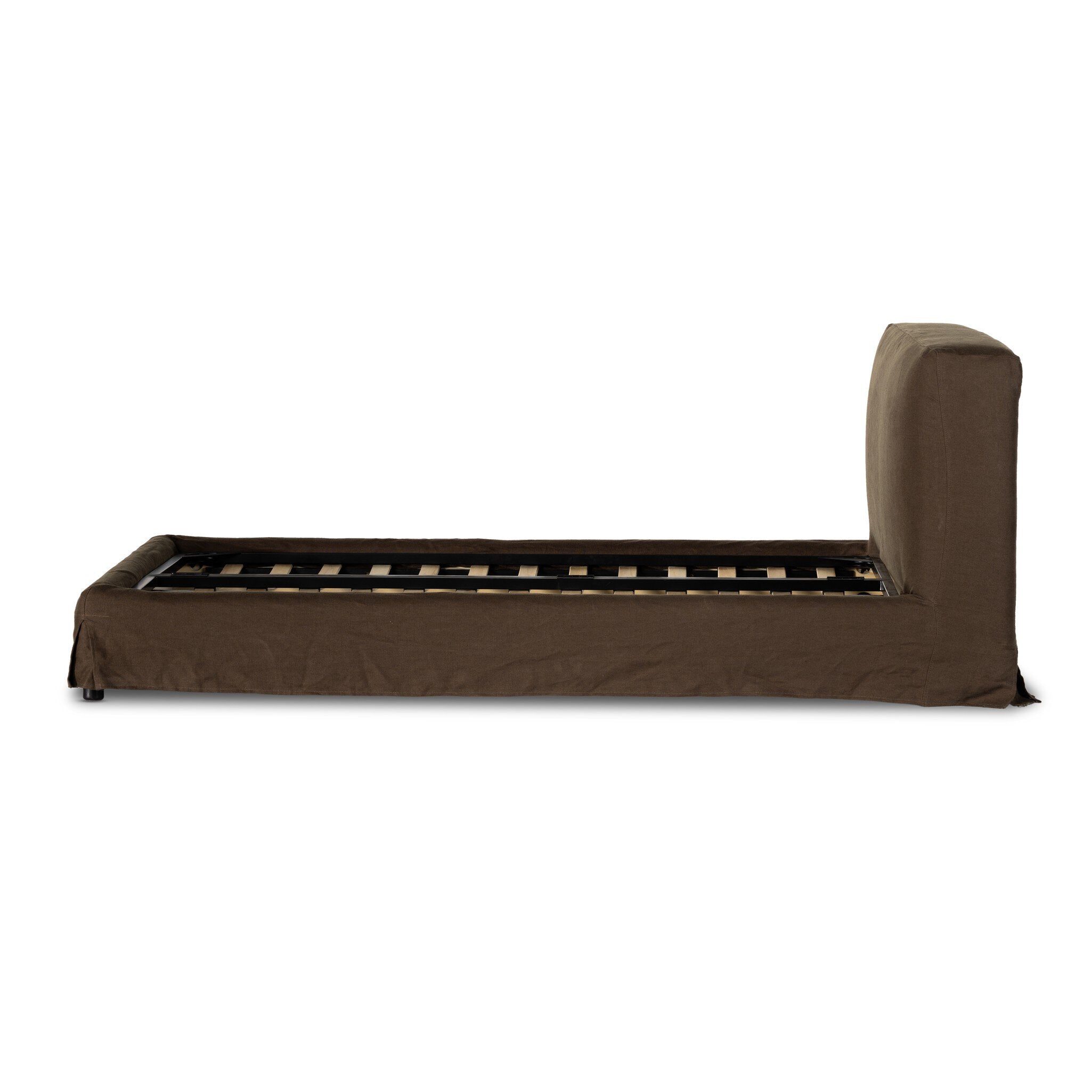Four Hands Aidan Slipcover Bed — Brussels Coffee-King