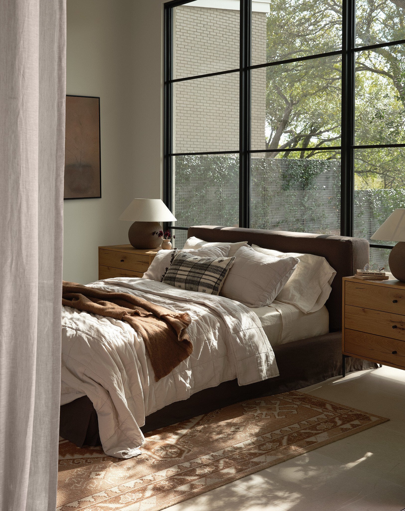 Four Hands Aidan Slipcover Bed — Brussels Coffee-Queen