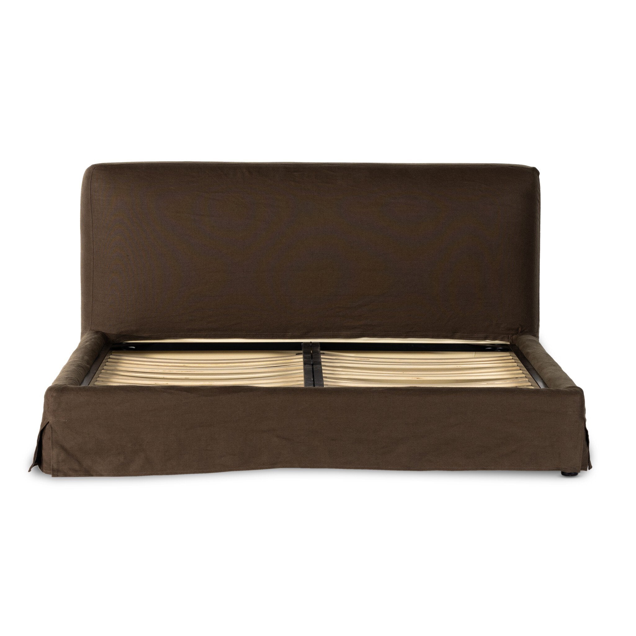 Four Hands Aidan Slipcover Bed — Brussels Coffee-Queen
