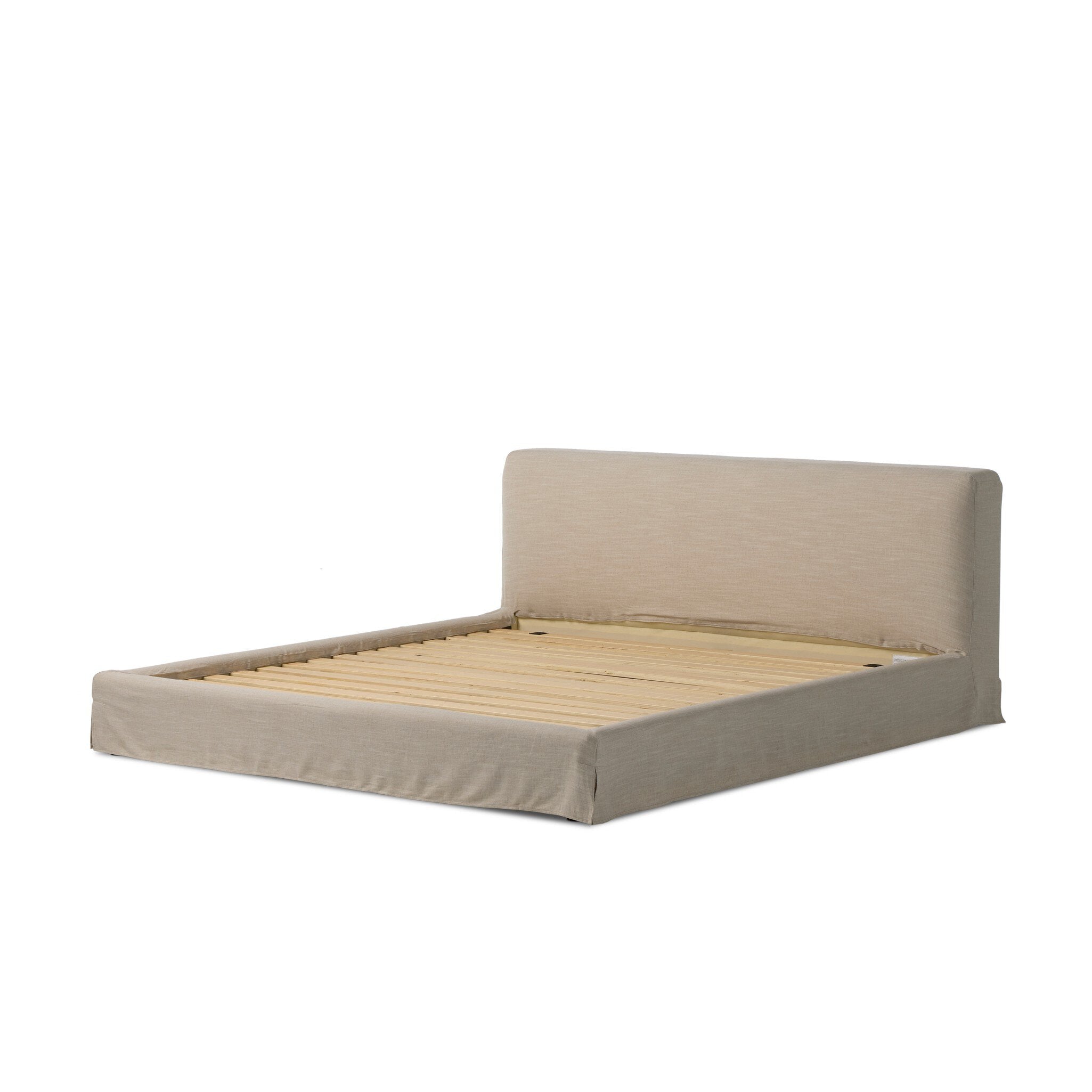 Four Hands Aidan Slipcover Bed — Savoy Parchment-Queen
