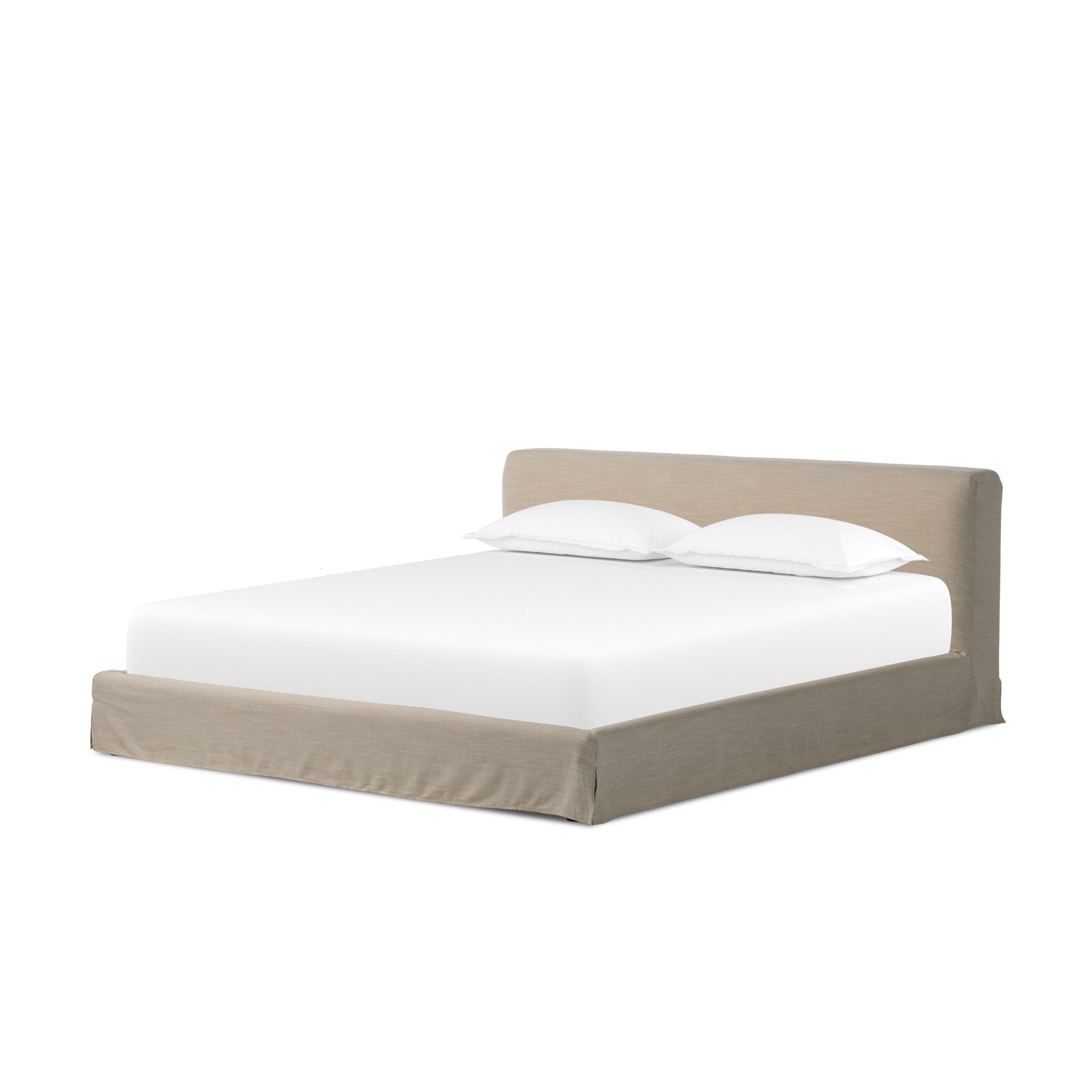 Four Hands Aidan Slipcover Bed — Savoy Parchment-King