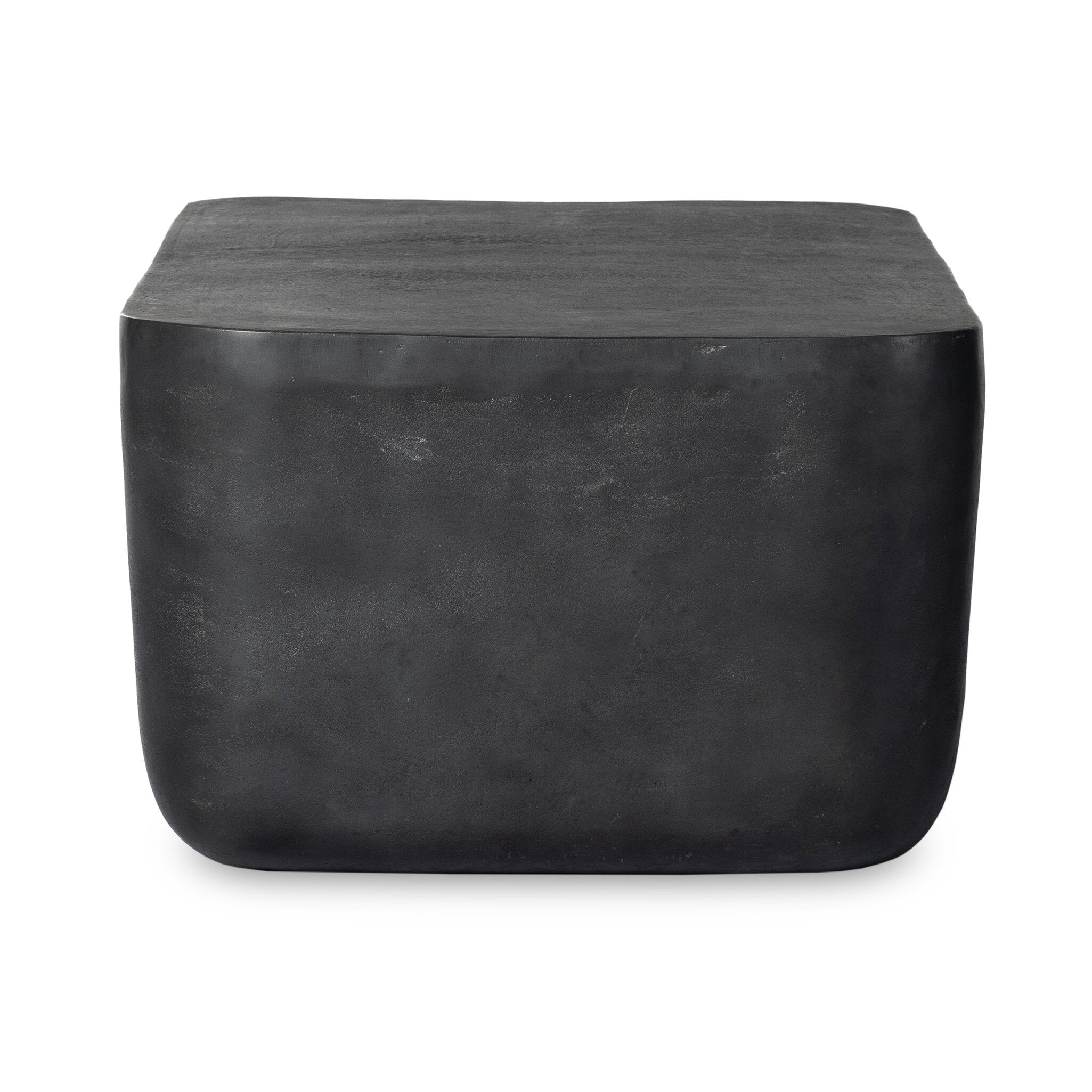 Four Hands Basil Outdoor Rectangular Coffee Table — Aged Grey