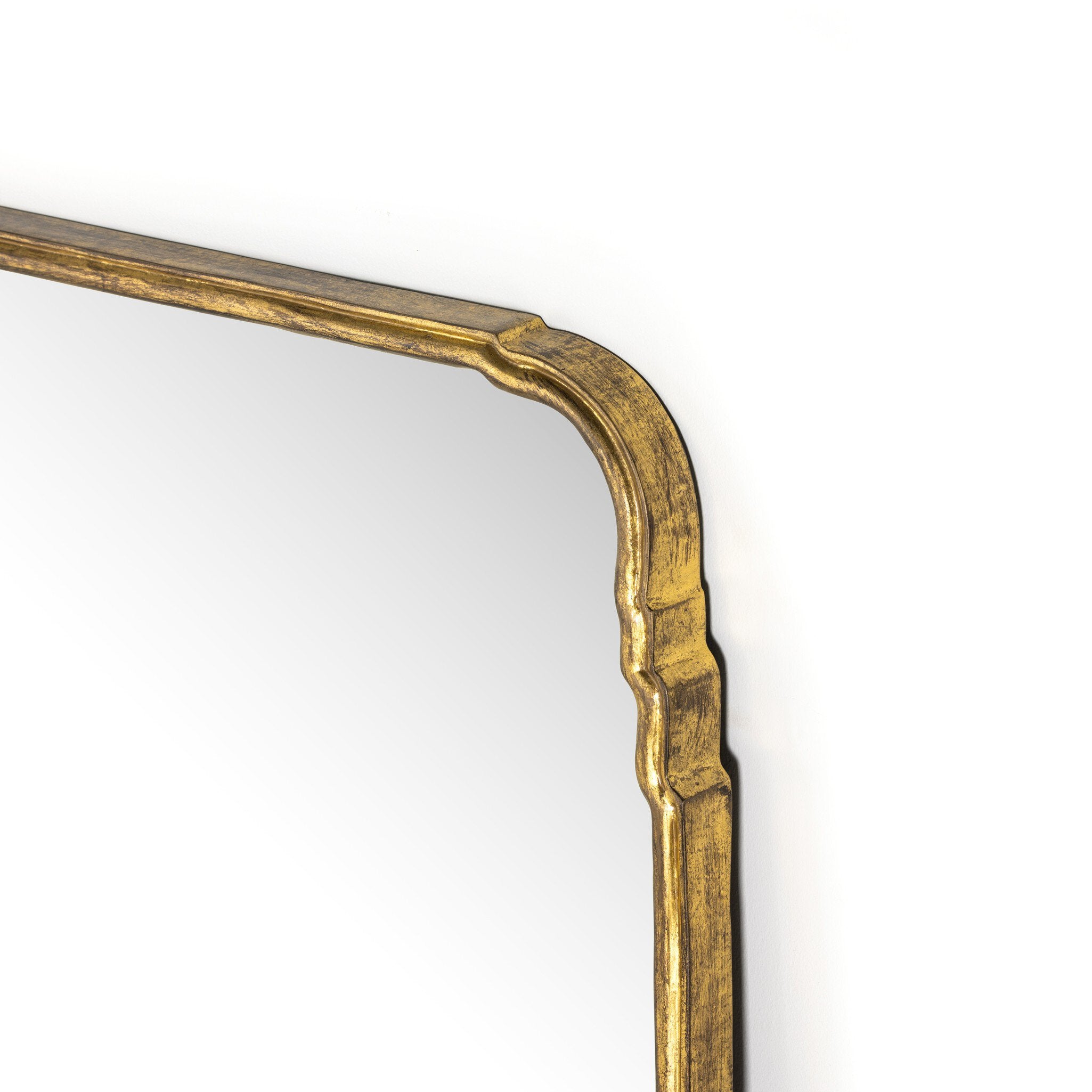 Four Hands Loire Grand Floor Mirror — Antiqued Gold Leaf