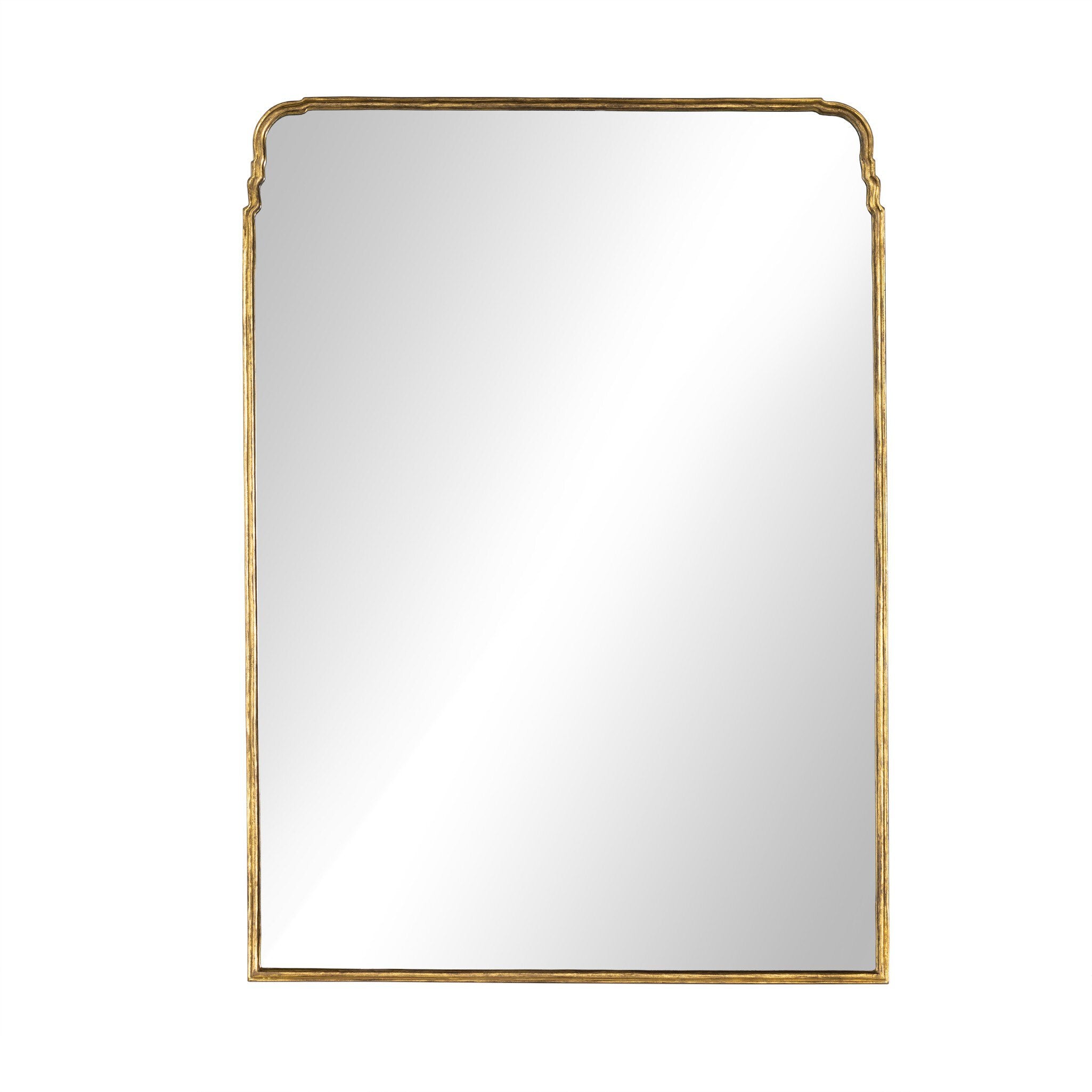 Four Hands Loire Grand Floor Mirror — Antiqued Gold Leaf