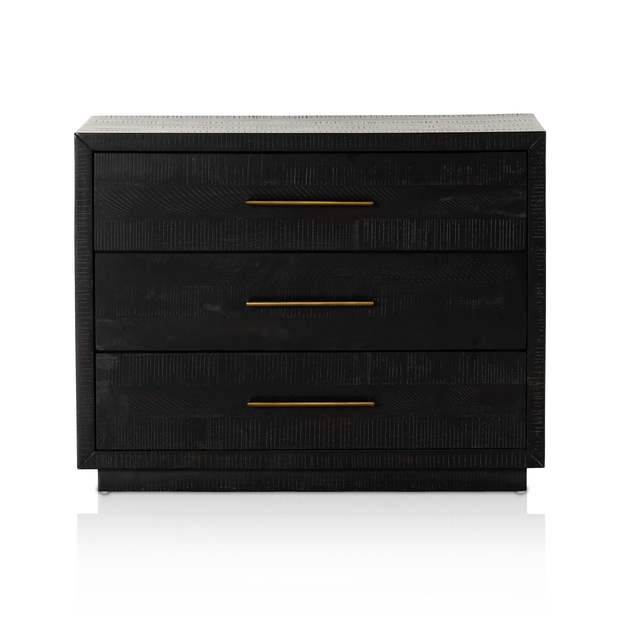 Four Hands Suki Large Nightstand — Burnished Black-Brass (Alexa Hardware)