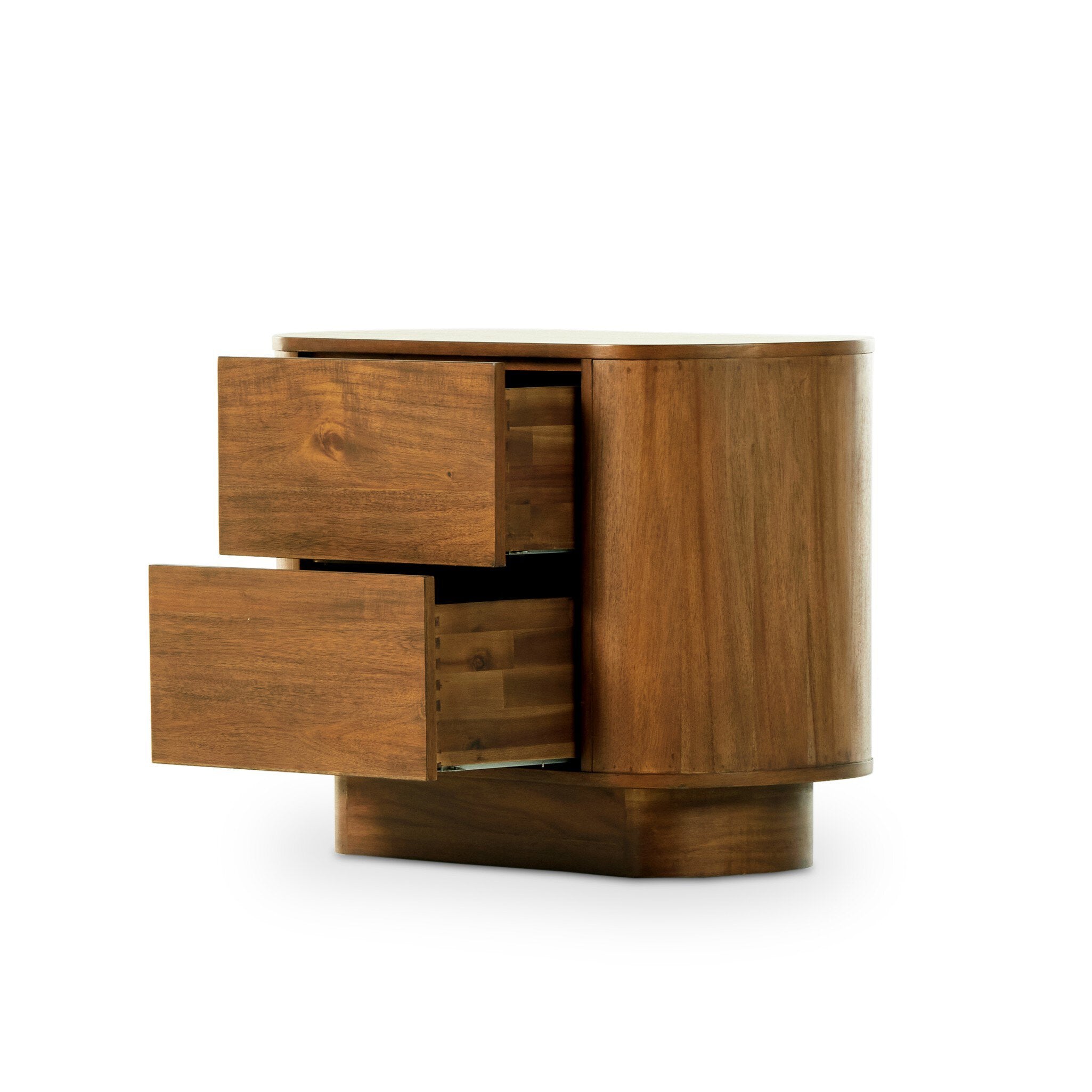 Four Hands Paden Nightstand — Seasoned Brown Acacia-Seasoned Brown Acacia Solid
