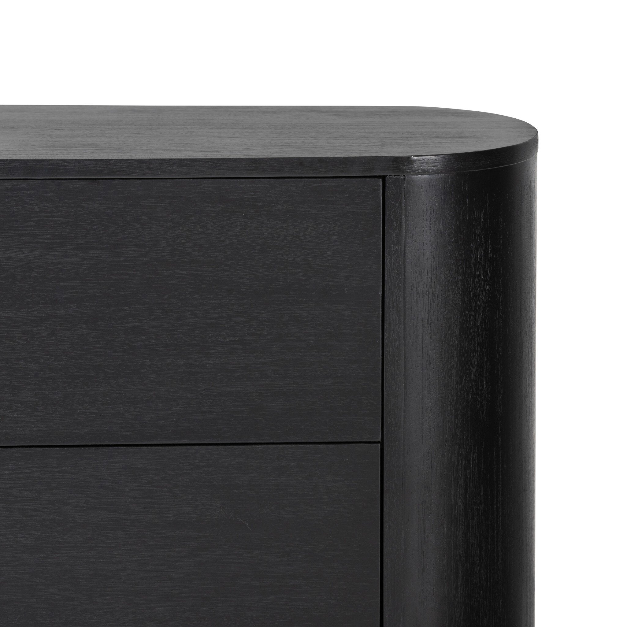 Four Hands Paden Nightstand — Aged Black Acacia-Aged Black Acacia Solid
