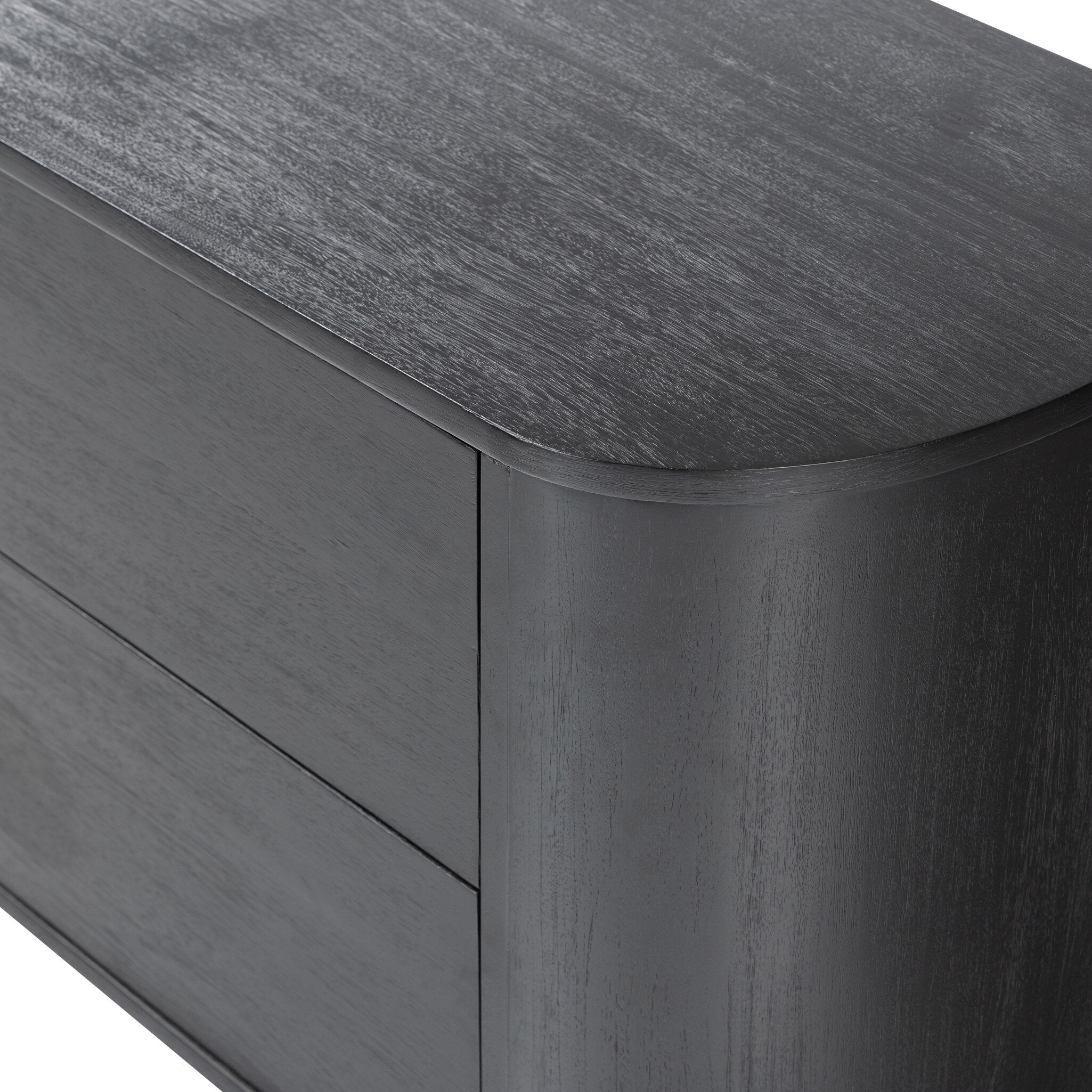 Four Hands Paden Nightstand — Aged Black Acacia-Aged Black Acacia Solid
