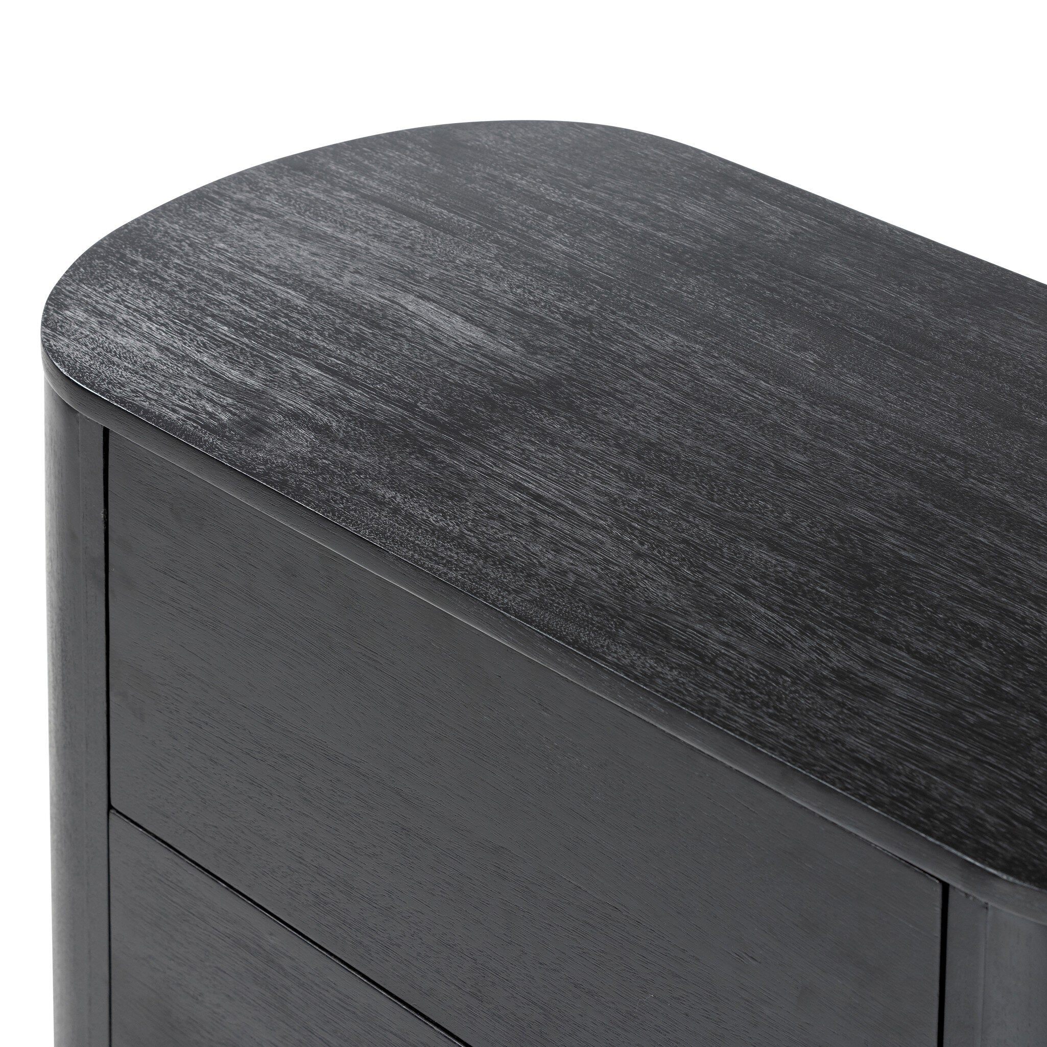 Four Hands Paden Nightstand — Aged Black Acacia-Aged Black Acacia Solid