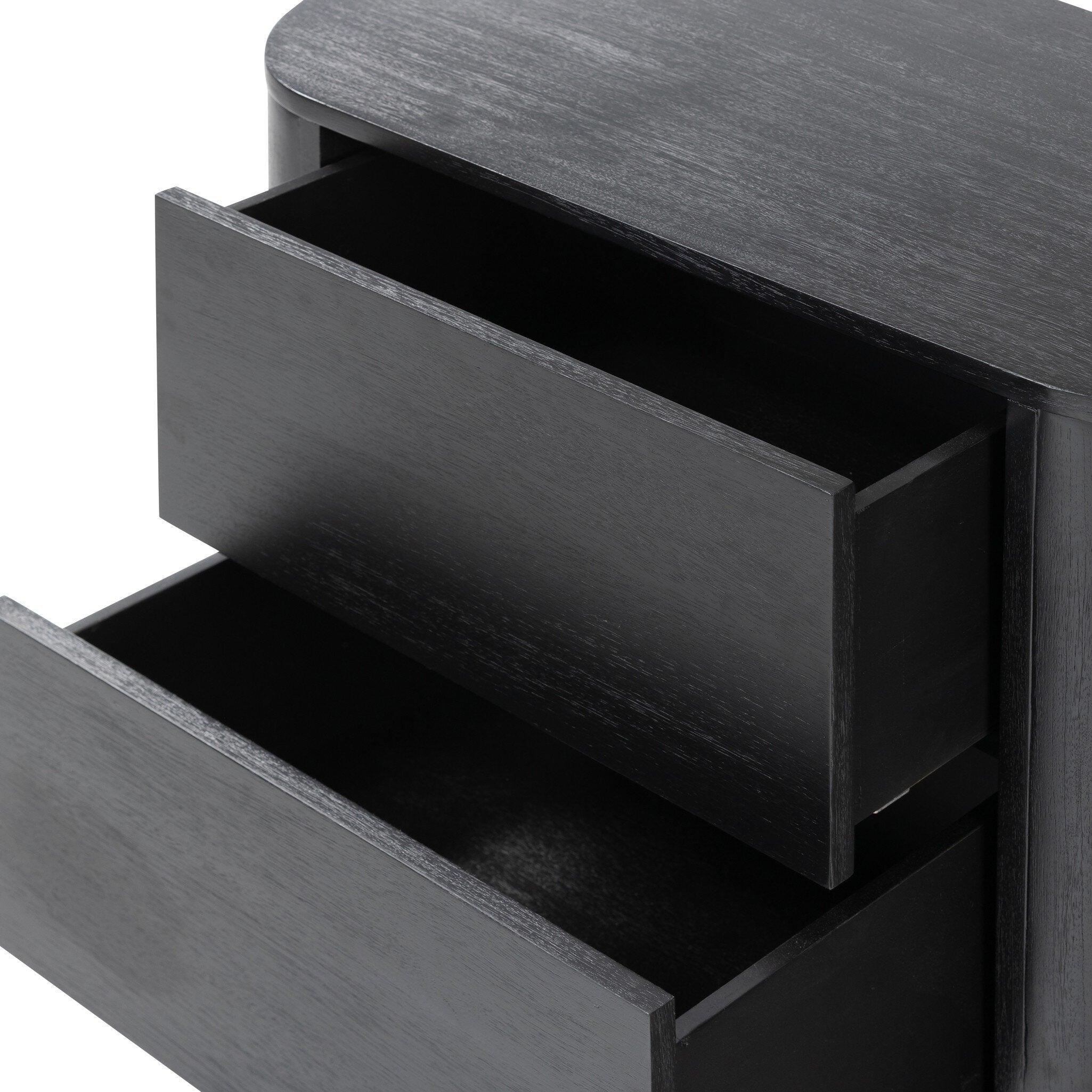 Four Hands Paden Nightstand — Aged Black Acacia-Aged Black Acacia Solid