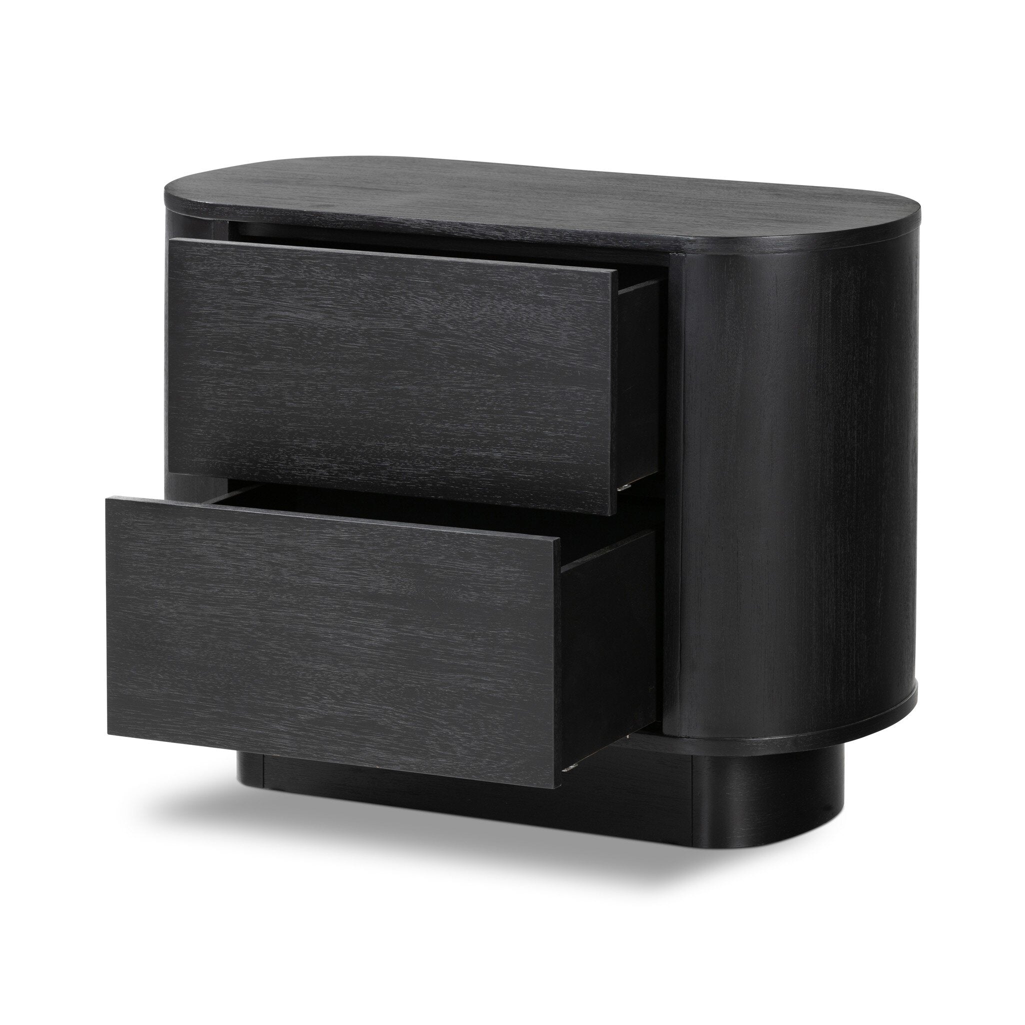 Four Hands Paden Nightstand — Aged Black Acacia-Aged Black Acacia Solid