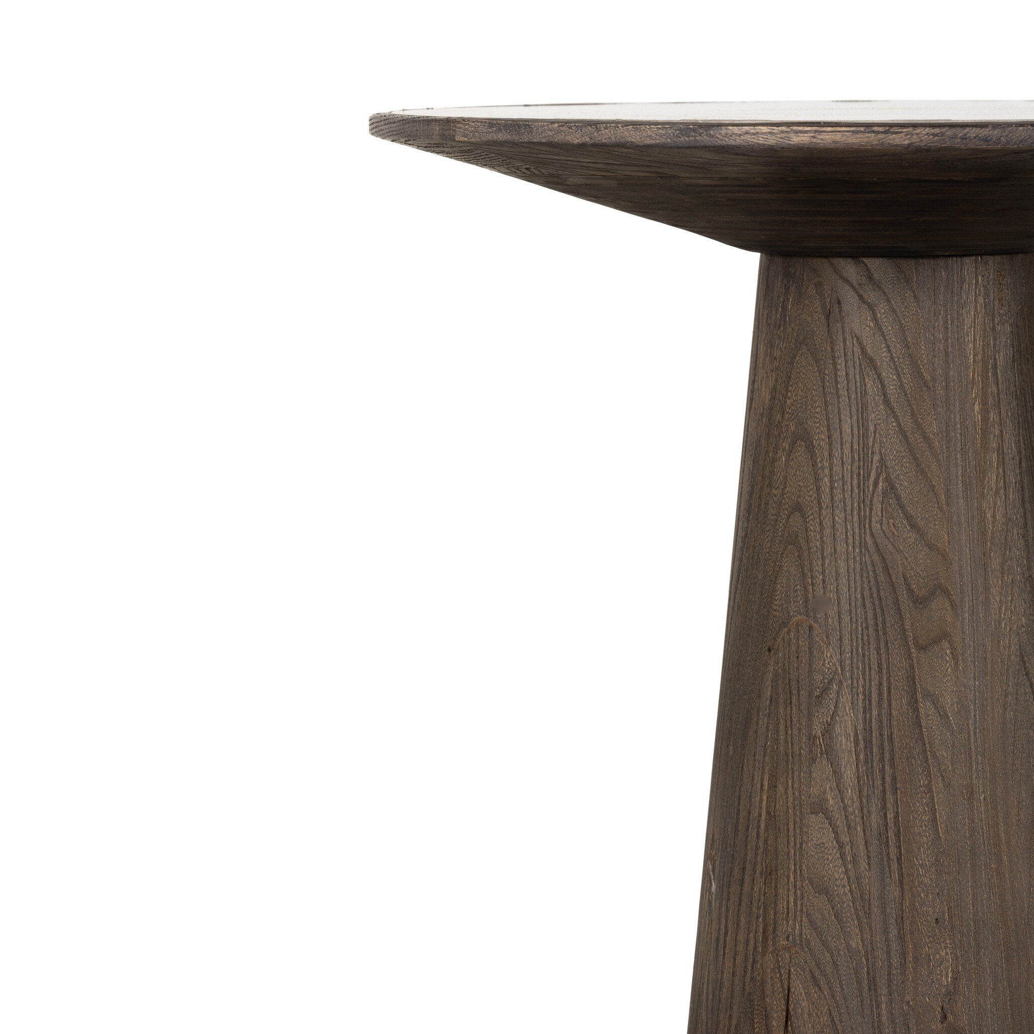 Four Hands Skye End Table — White Marble-Weathered Dark Oak-Weathered Dark Elm