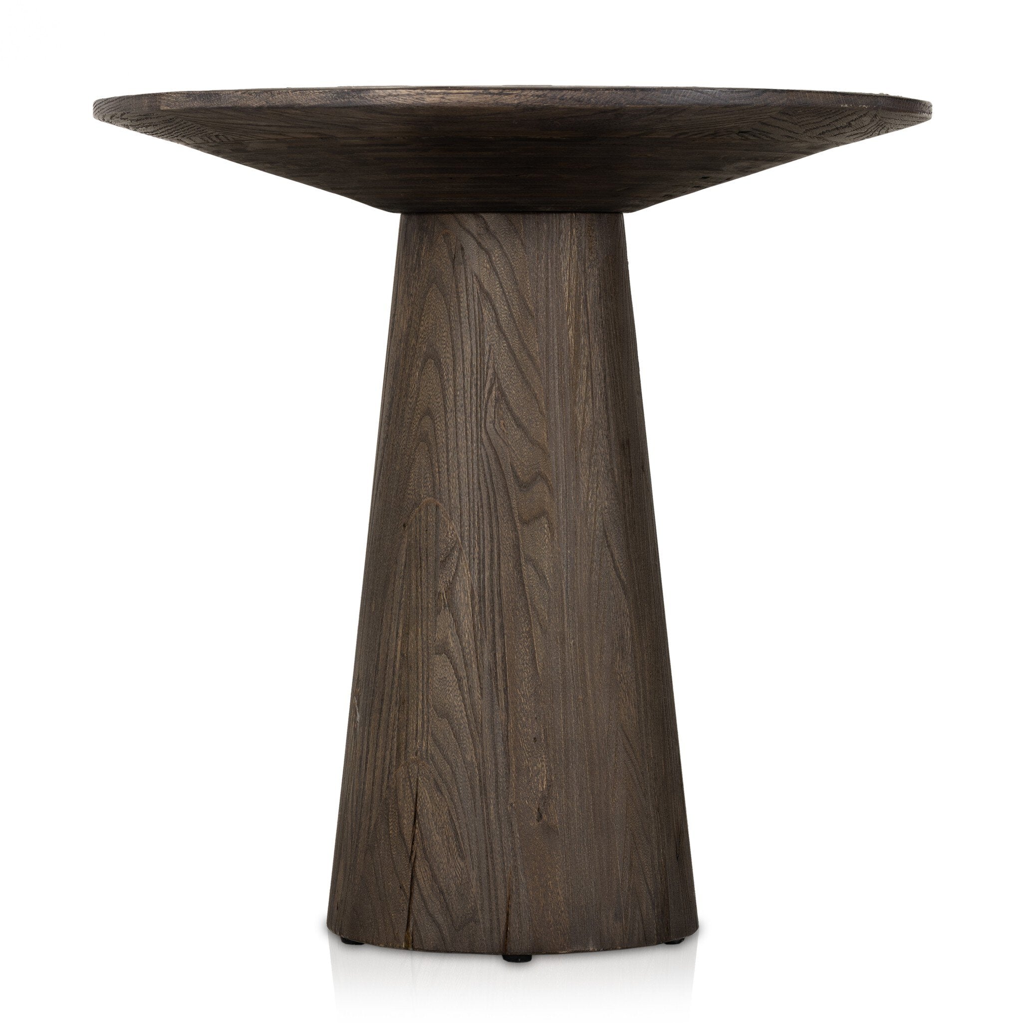 Four Hands Skye End Table — White Marble-Weathered Dark Oak-Weathered Dark Elm