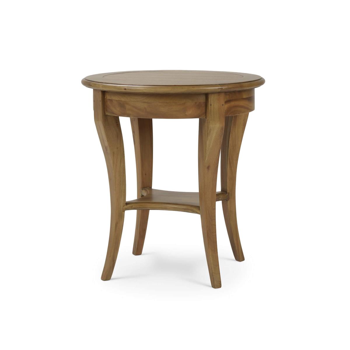 Bramble Bradley Round Side Table — Antique French Oak